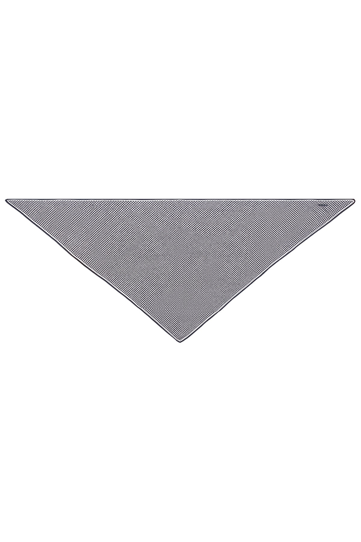 Siyah Saf Kaşmir Kaz Ayağı Üçgen Şal 100x100x145 cm