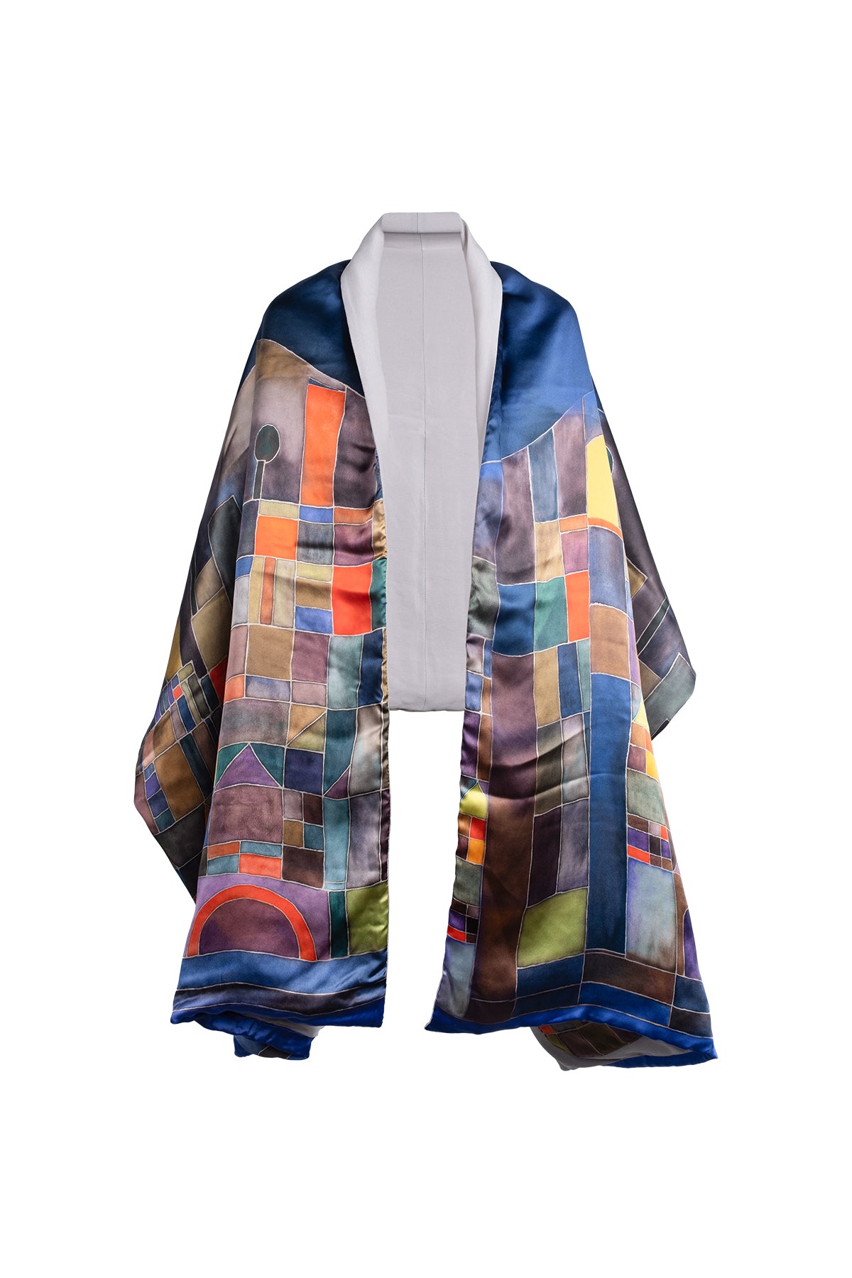 Renkli Astrid İpek Şal 64x180 cm