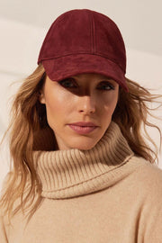 Bordo Infinity Süet Şapka
