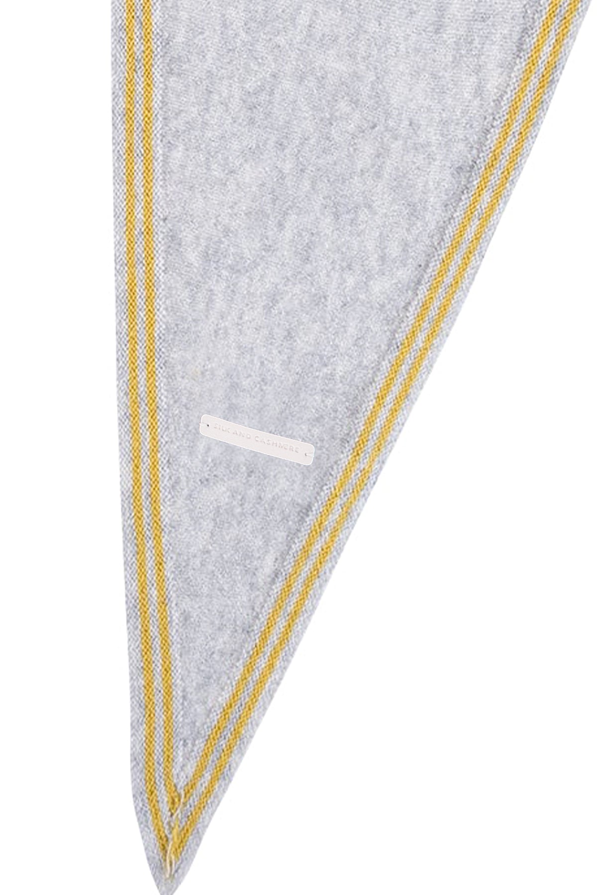Gri Mini Saf Kaşmir Bandana 30x125 cm