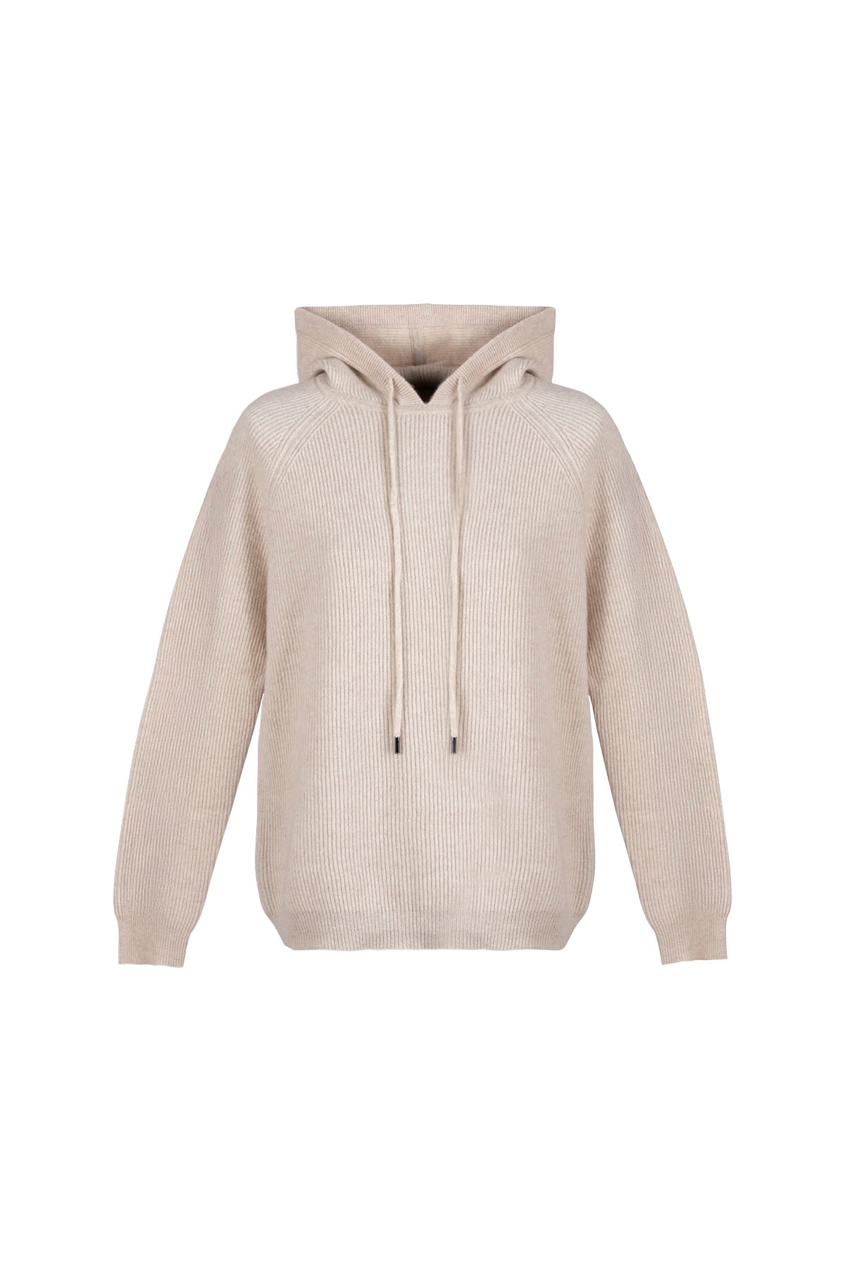 Bej Alexia Kaşmir Ribanalı Kapüşonlu