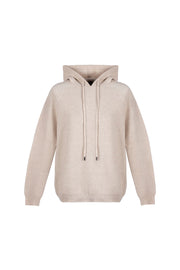 Bej Alexia Kaşmir Ribanalı Kapüşonlu