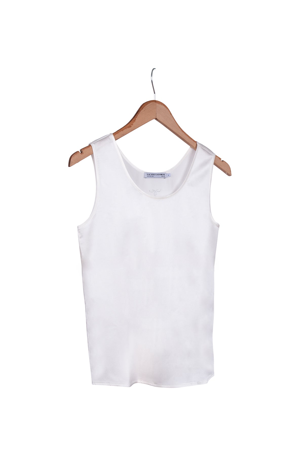 Beyaz Toscana İpek Yuvarlak Yaka Bluz