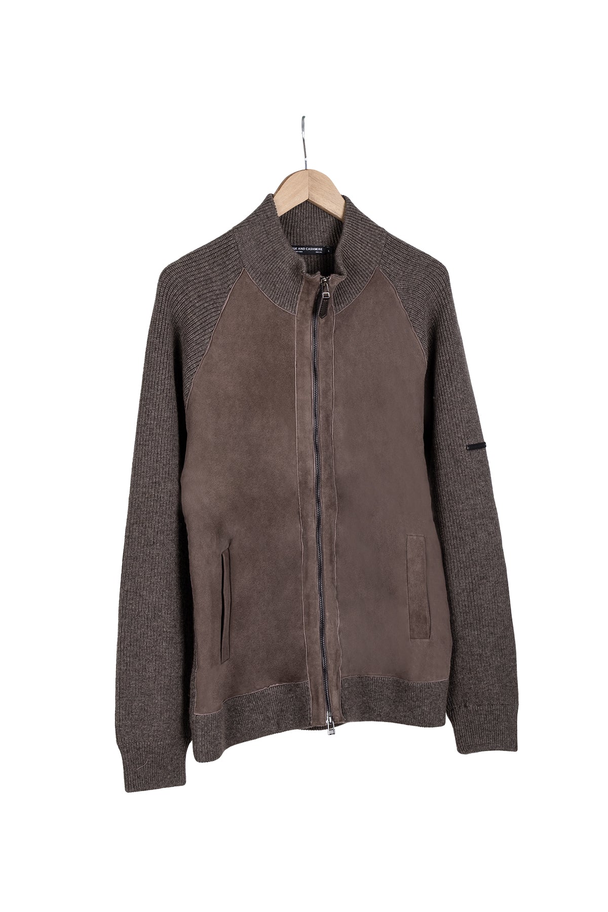 Kahverengi Kaşmirli Süet Erkek Hırka