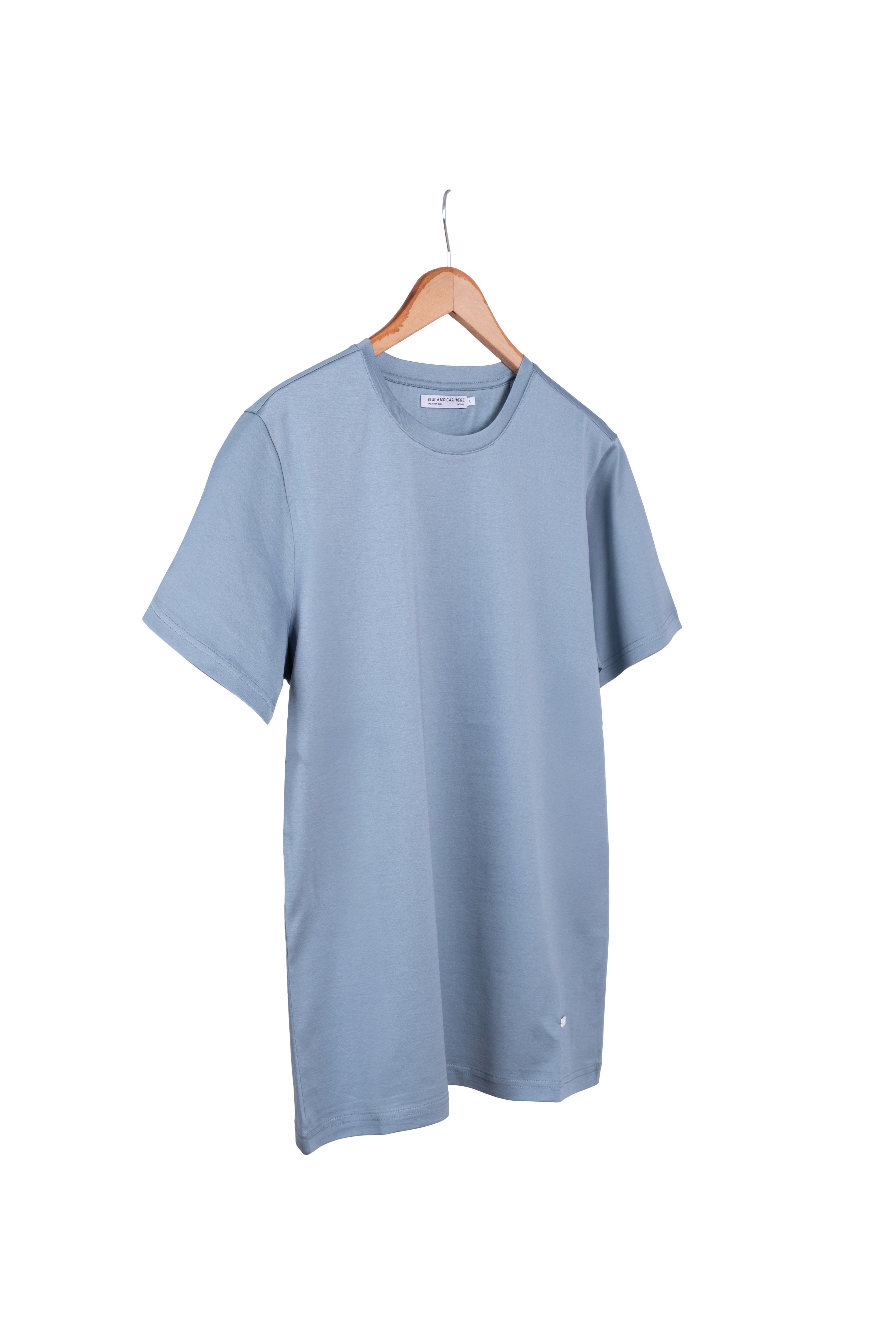 Açık Mavi Kevin Bisiklet Yaka T-Shirt