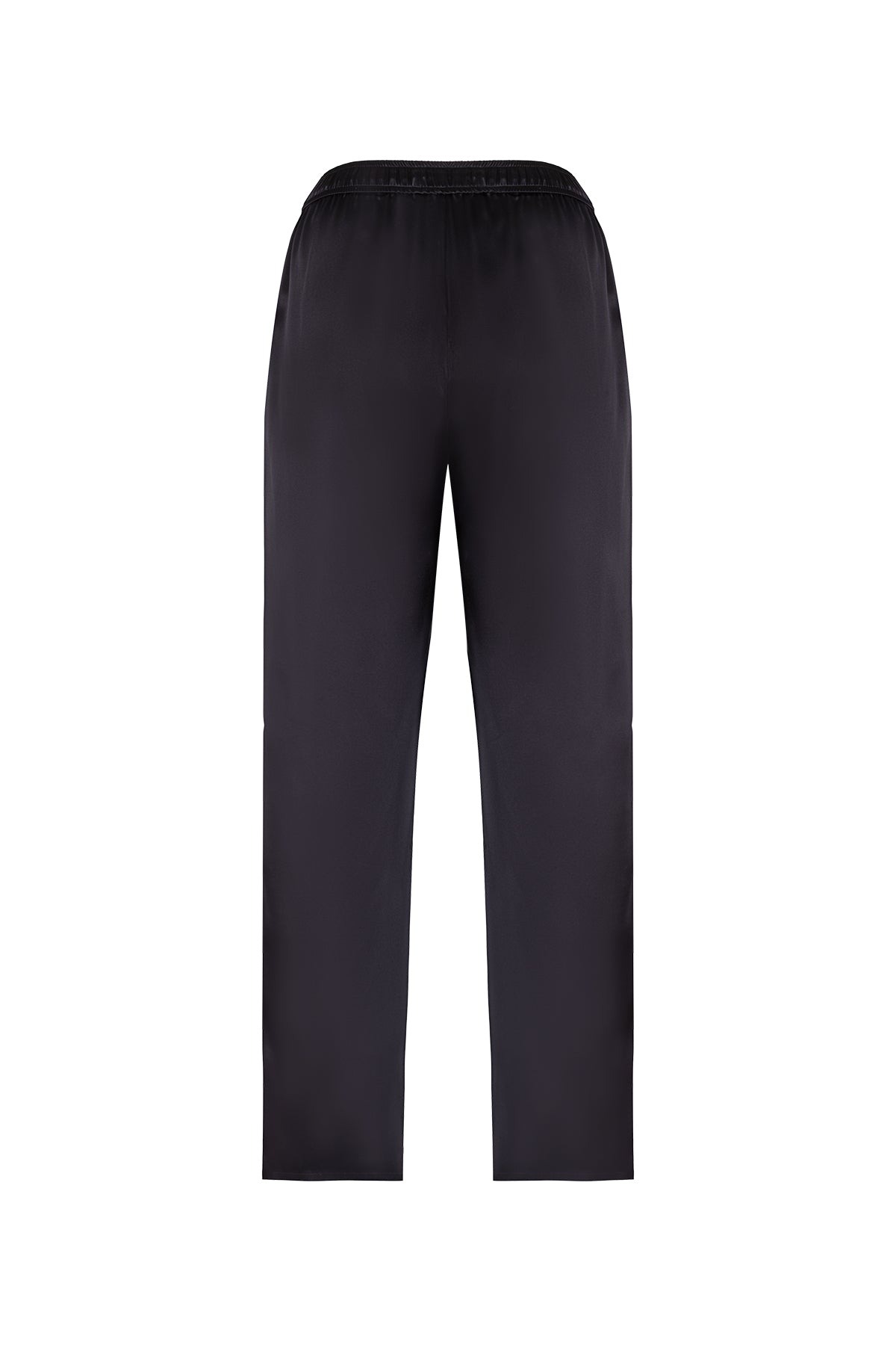 Siyah Astrid Saf İpek Pantolon