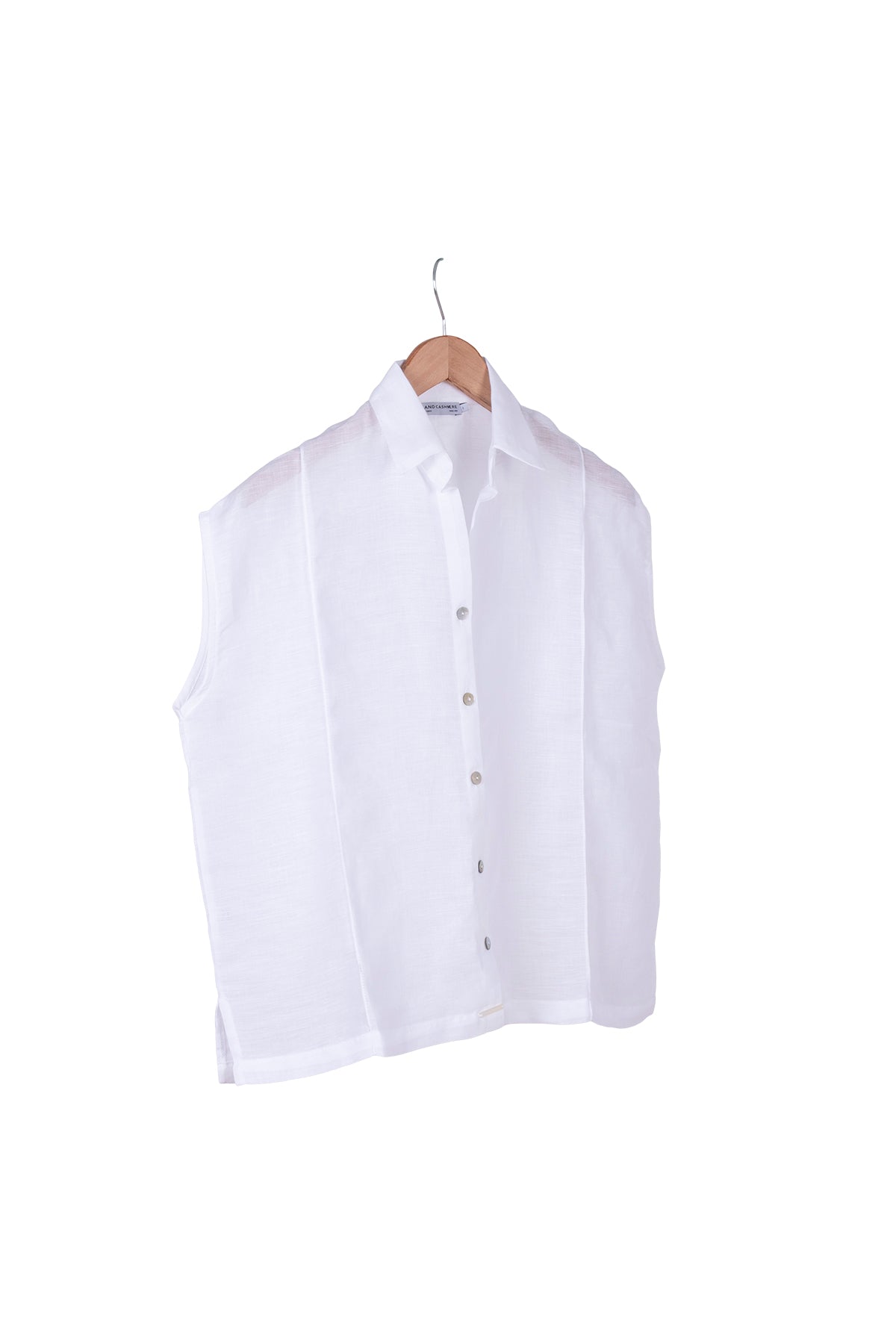 Beyaz Cassandra Kolsuz Gömlek