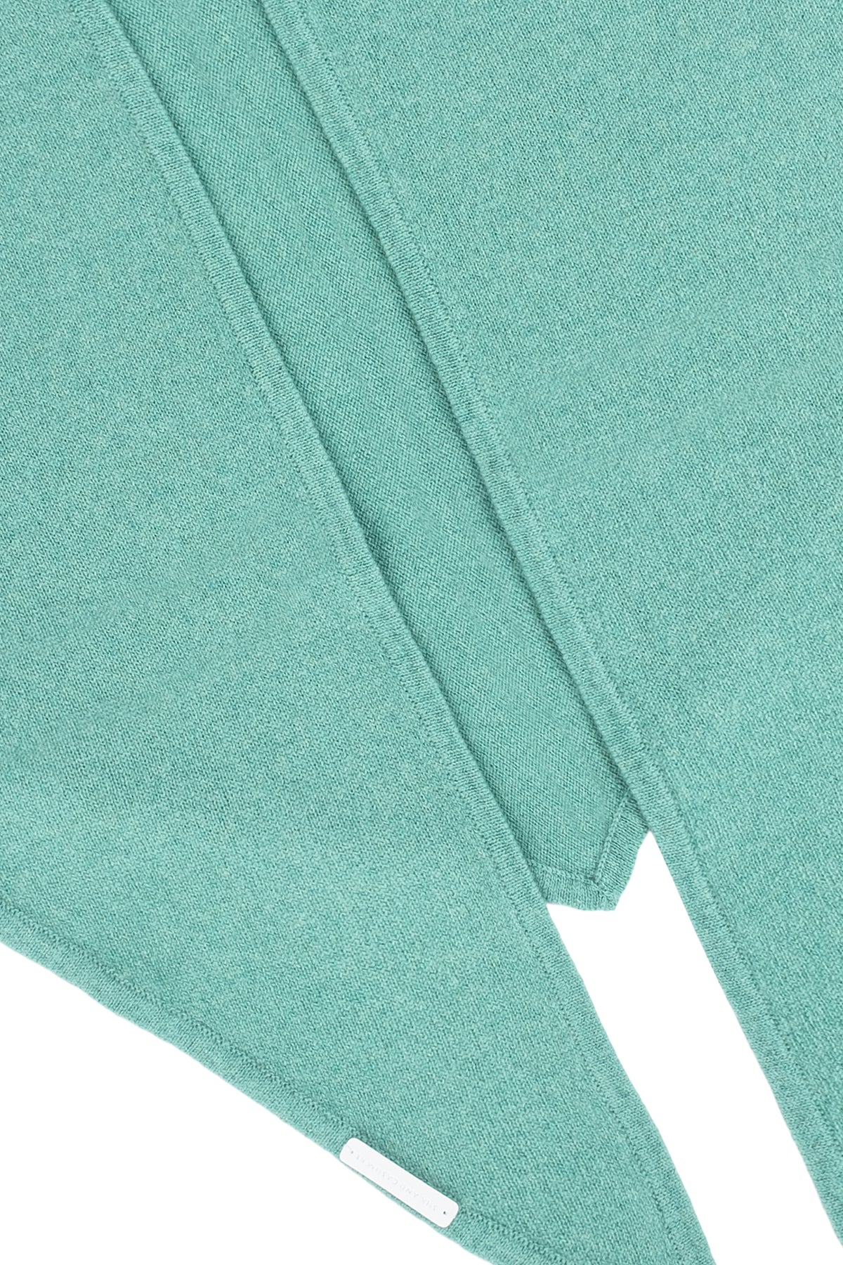 Nil Yeşili Rose Saf Kaşmir Fular Bandana 115x45x45 cm