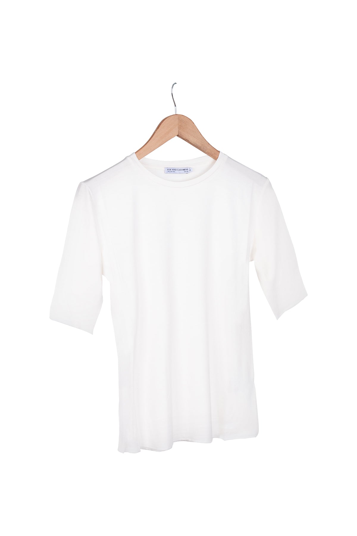 Ekru Ultralight Yuvarlak Yaka Kısa Kollu Üst