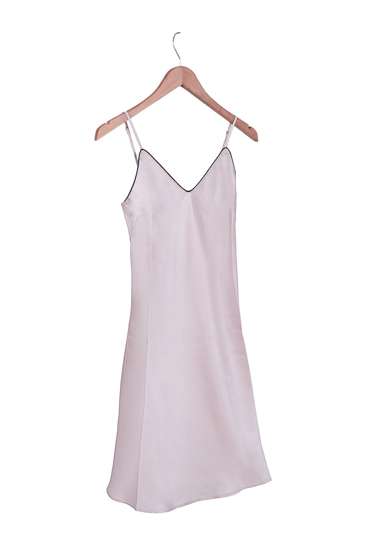 Açık Pembe Cindy Saf İpek Gecelik