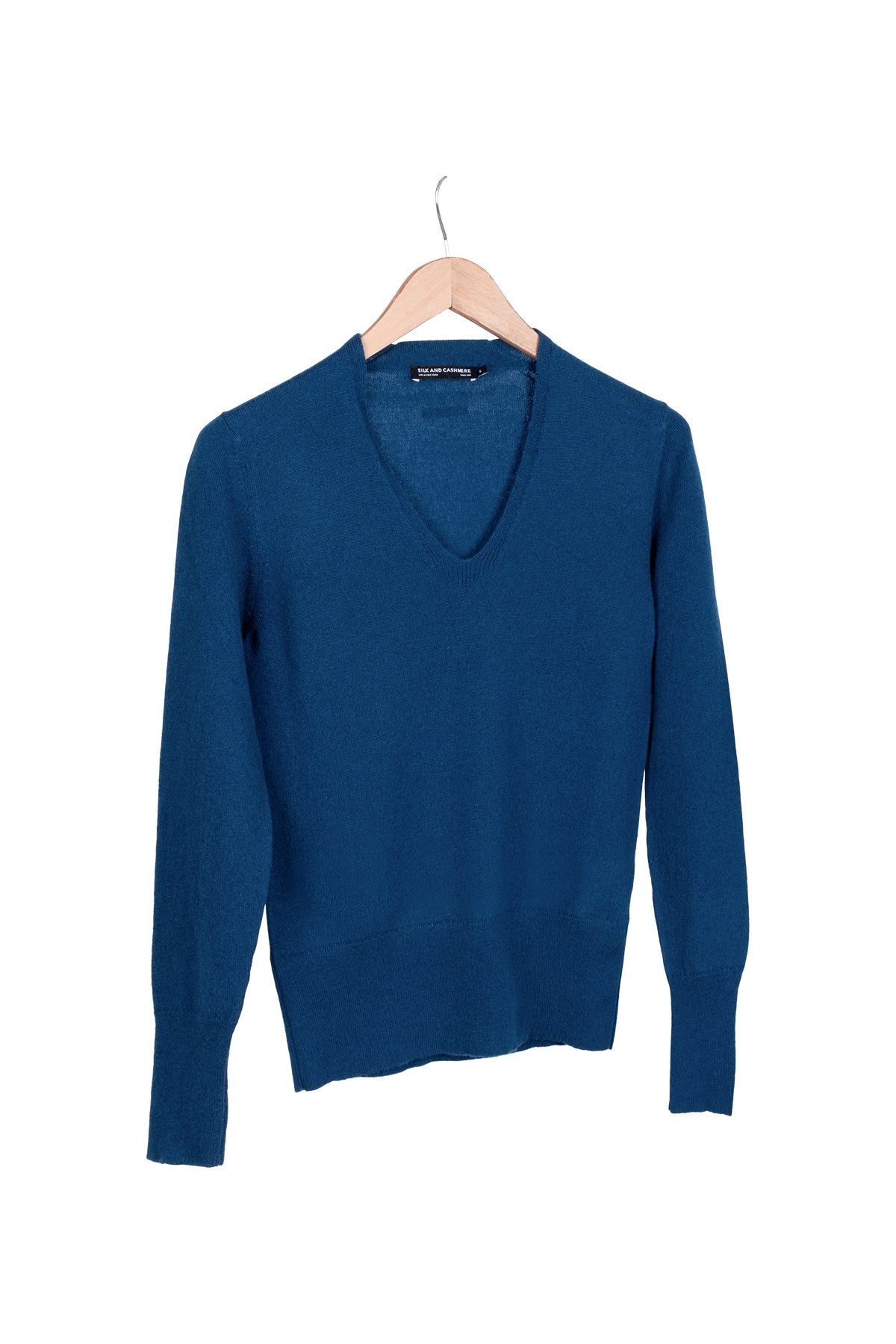 Tavuskuşu Lilly Saf Kaşmir Derin V Yaka Kazak