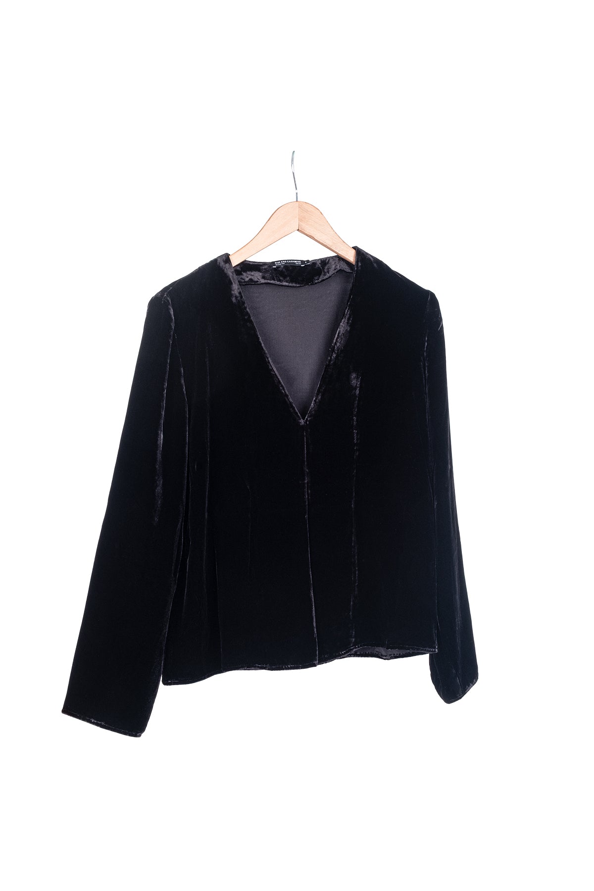 Siyah Paris İpekli Kadife Ceket