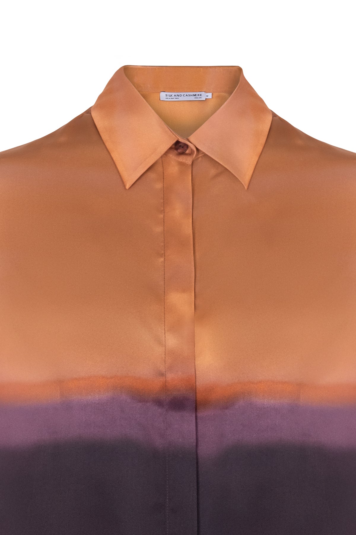 Altın Astrid Saf İpek Baskılı Gömlek