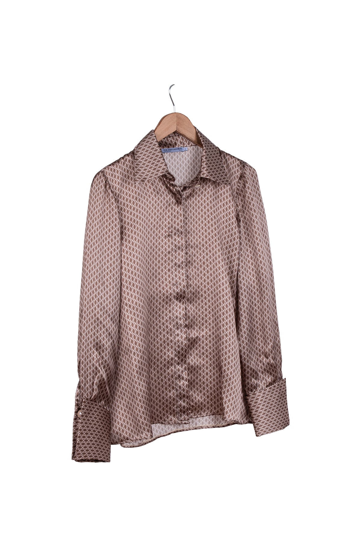 Kahverengi Limited Edition Saf İpek Gömlek