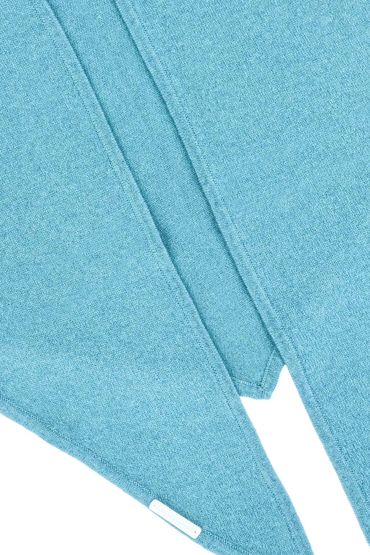 Açık Mavi Rose Saf Kaşmir Fular Bandana 115x45x45 cm