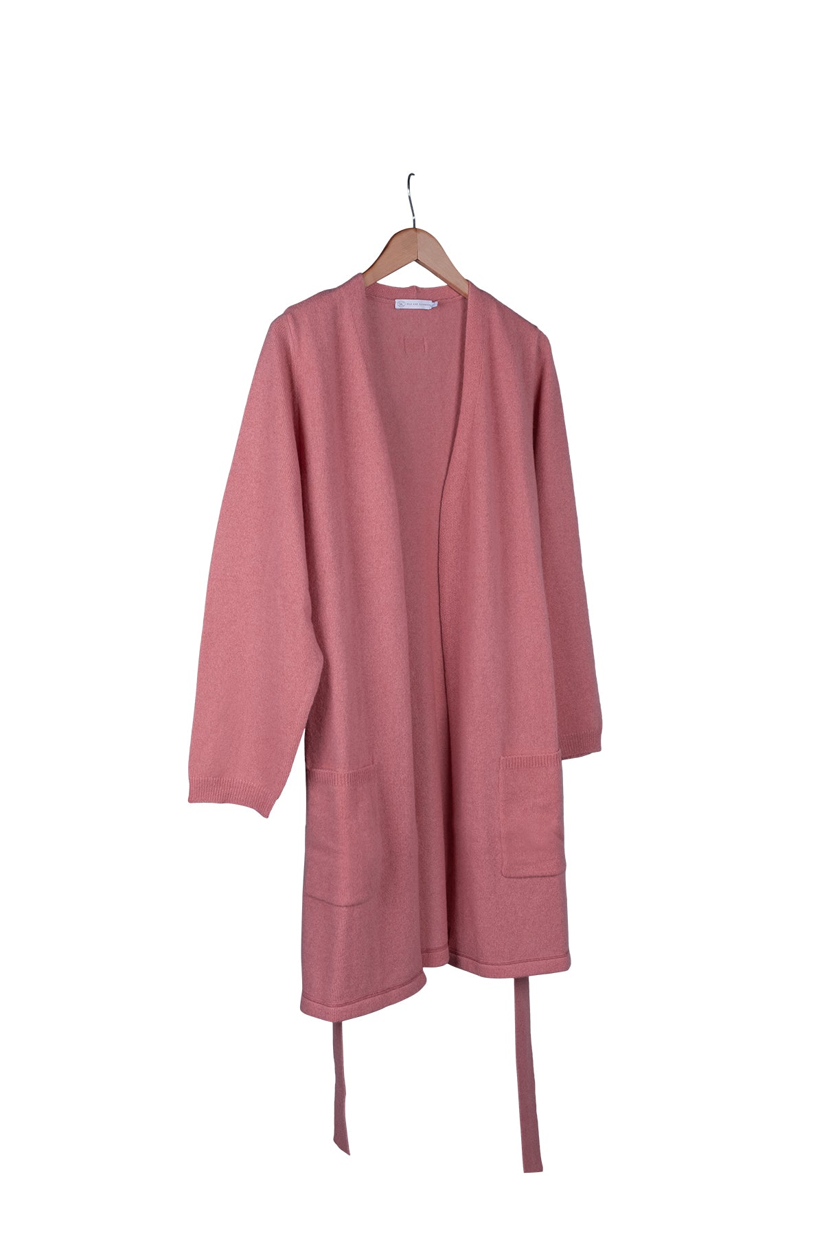 Gül Kurusu Lilly Saf Kaşmir Uzun Hırka