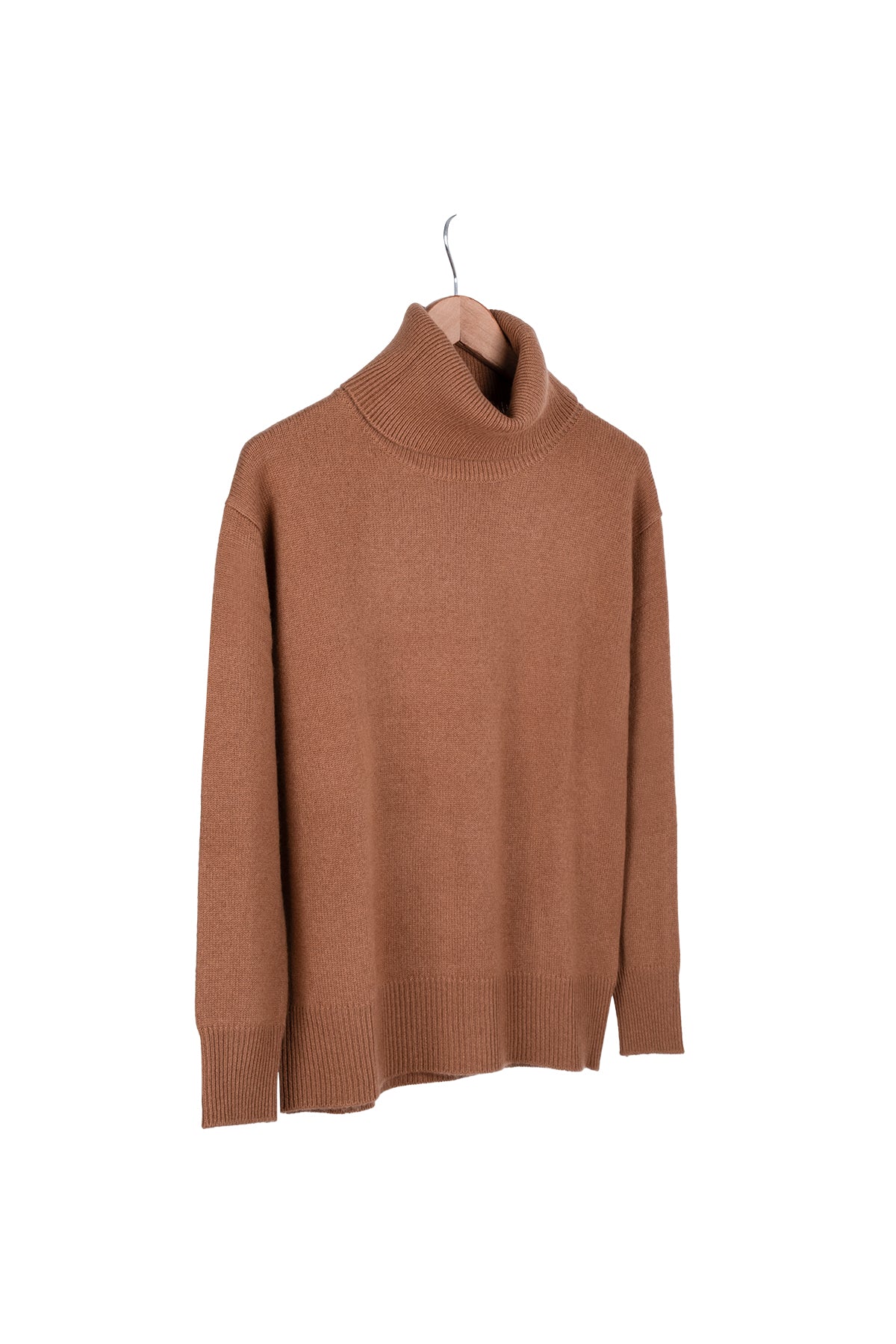 Camel Carla Saf Kaşmir Balıkçı Yaka T Kol Kazak