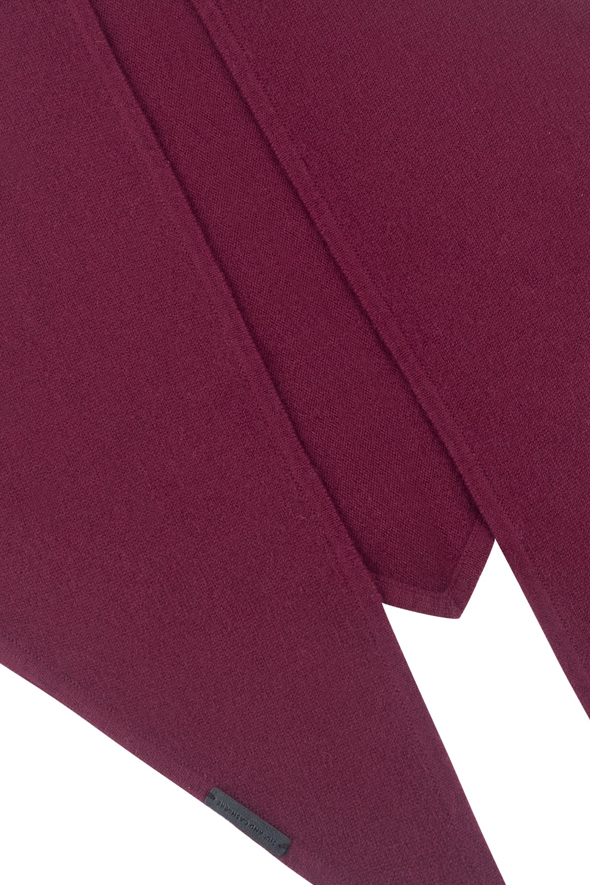 Bordo Rose Saf Kaşmir Fular Bandana 115x45x45 cm