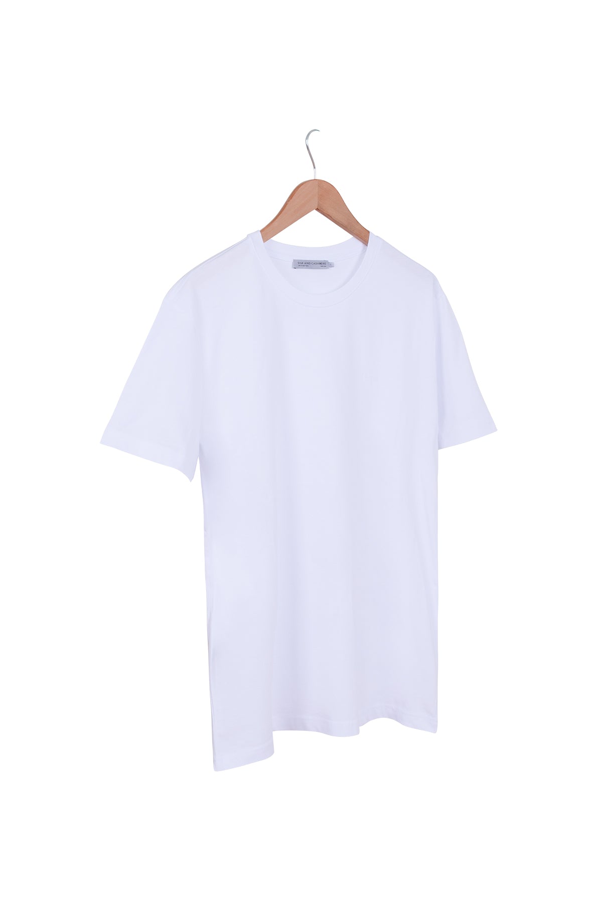 Beyaz Lucas Yuvarlak Yaka T-Shirt