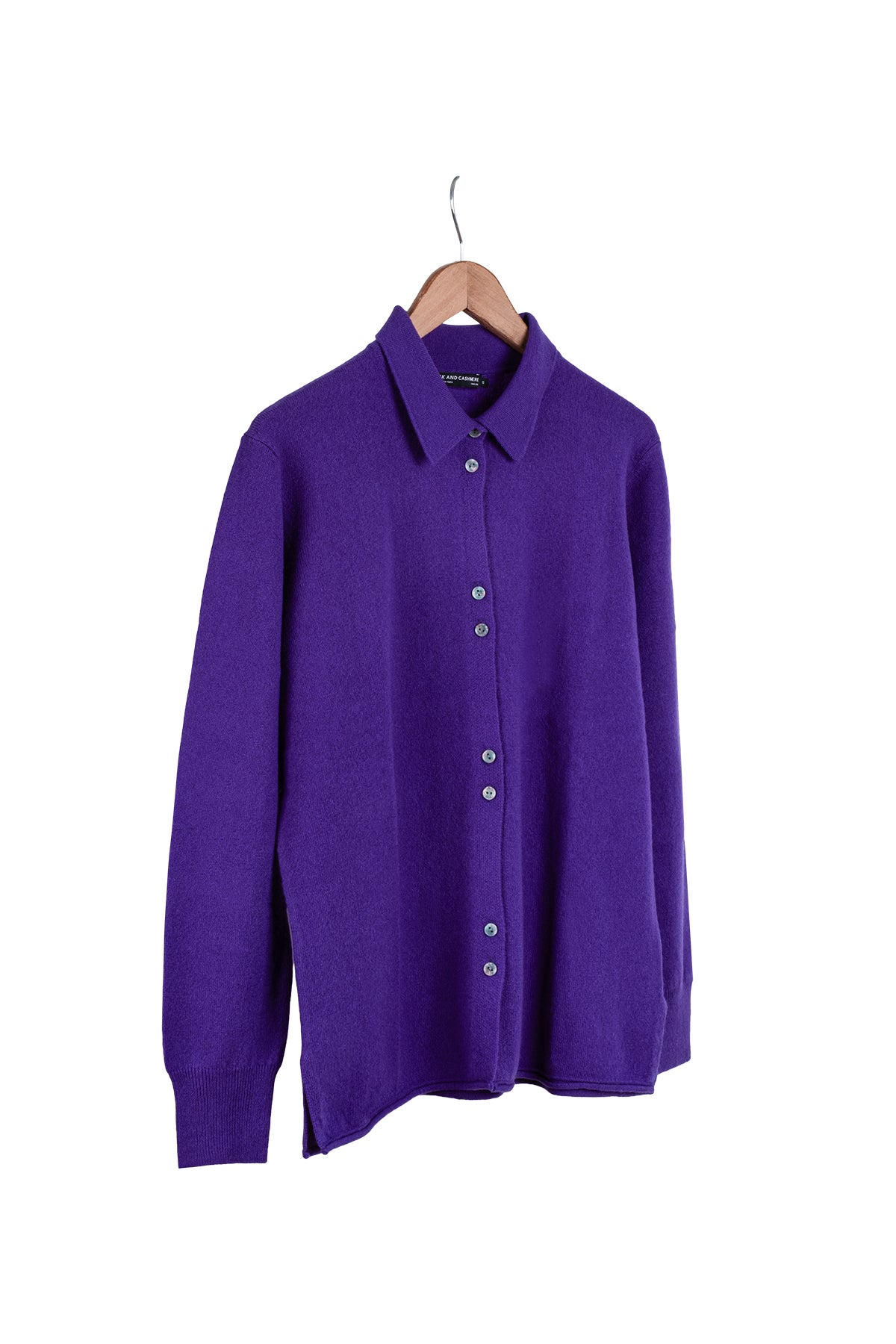Mor Agata Saf Kaşmir Triko Gömlek