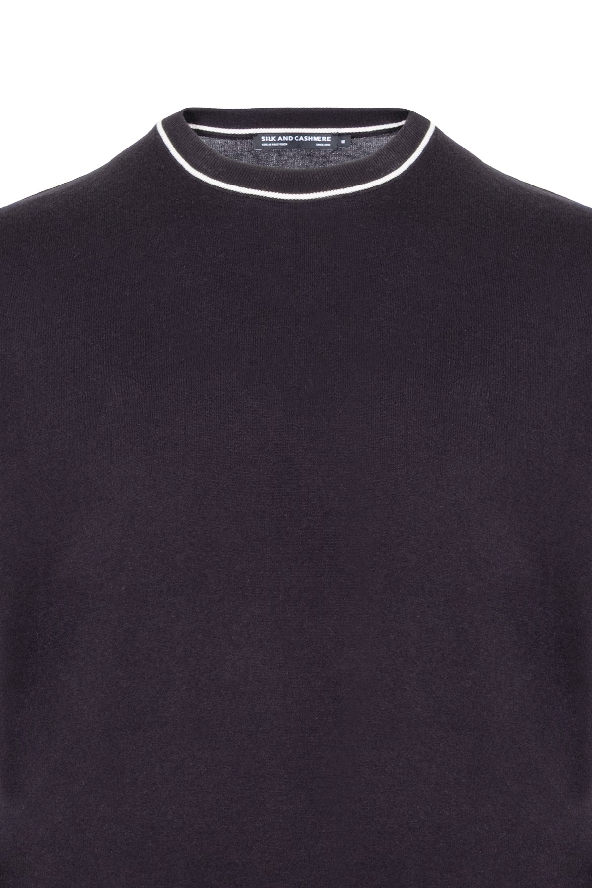 Siyah Kevin Bisiklet Yaka Kısa Kollu Triko