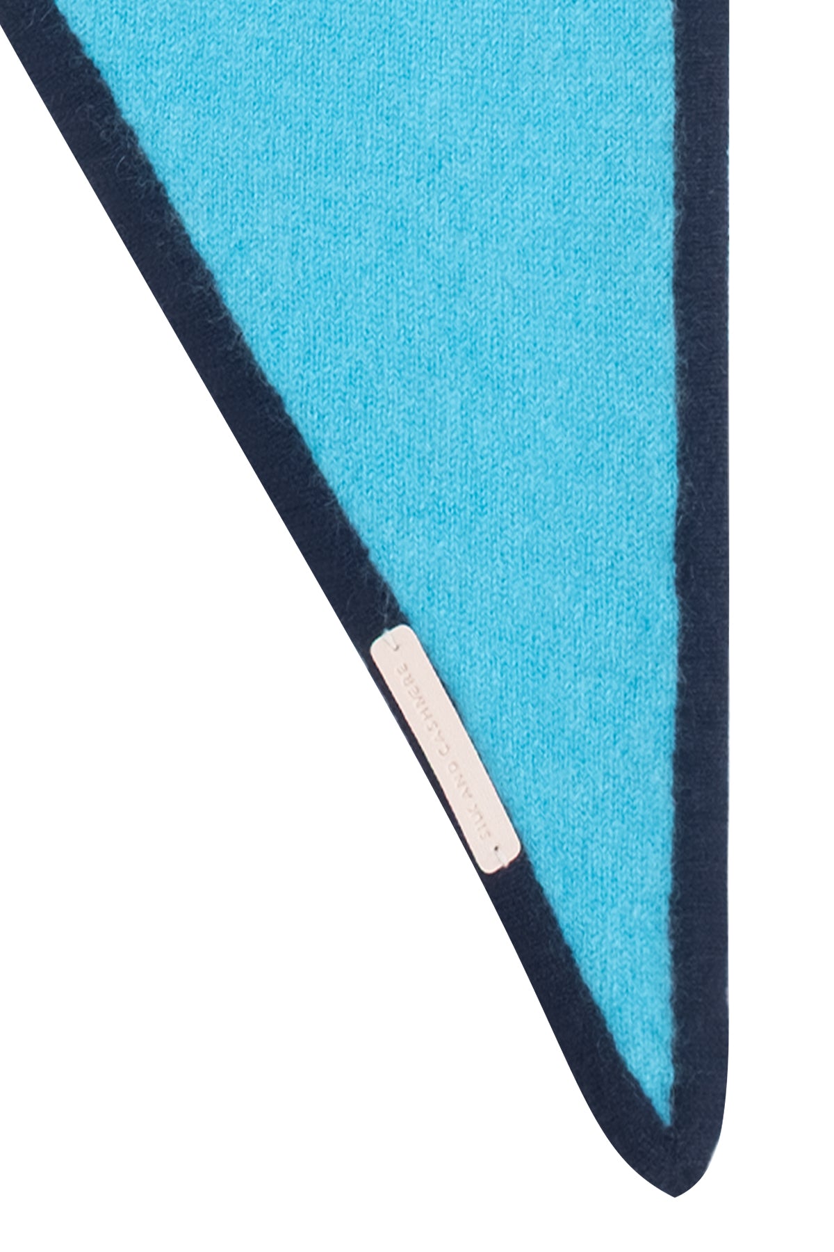 Aqua Rose Saf Kaşmir Mini Atkı 88x26 cm