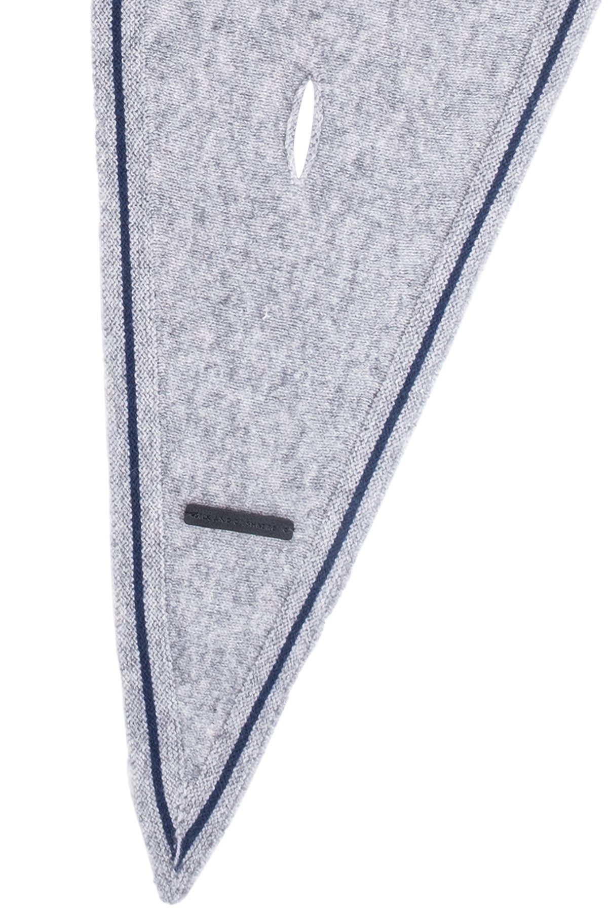 Gri Mini Yün Kaşmir Bandana 30x130 cm