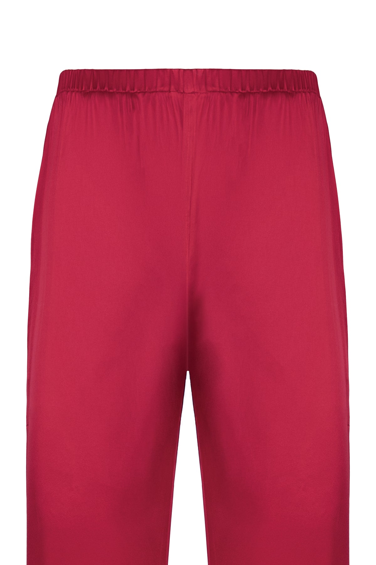 Kırmızı Lindy İpek Pijama Seti