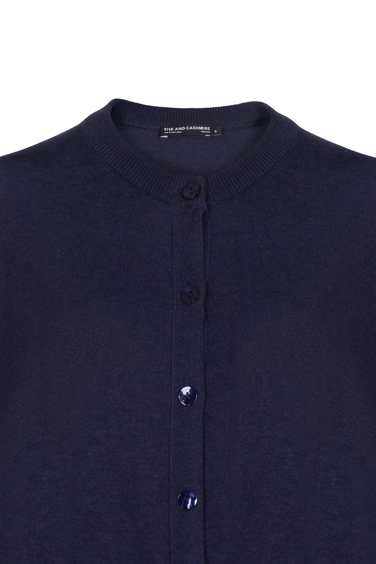 Lacivert Mila Yuvarlak Yaka Triko Hırka