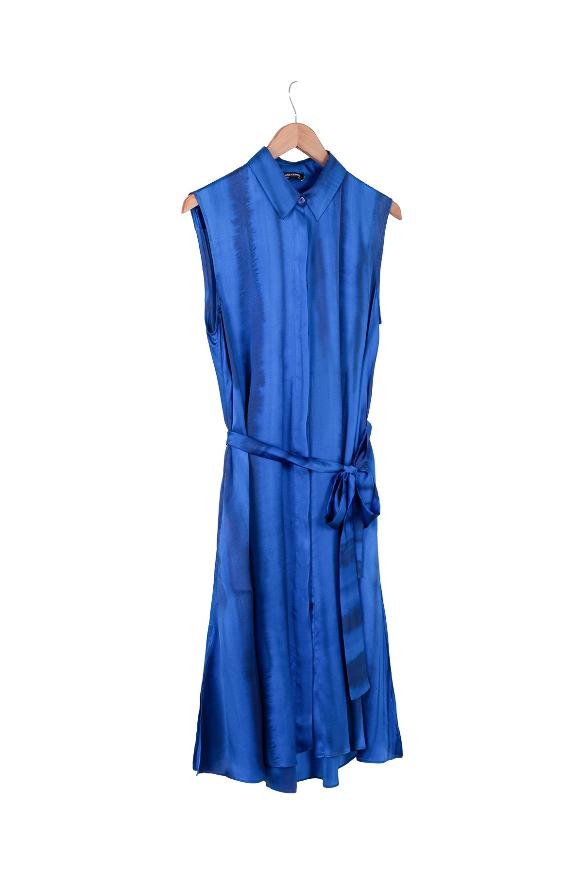 Lacivert Nature İpek Desenli Elbise-Limited Edition