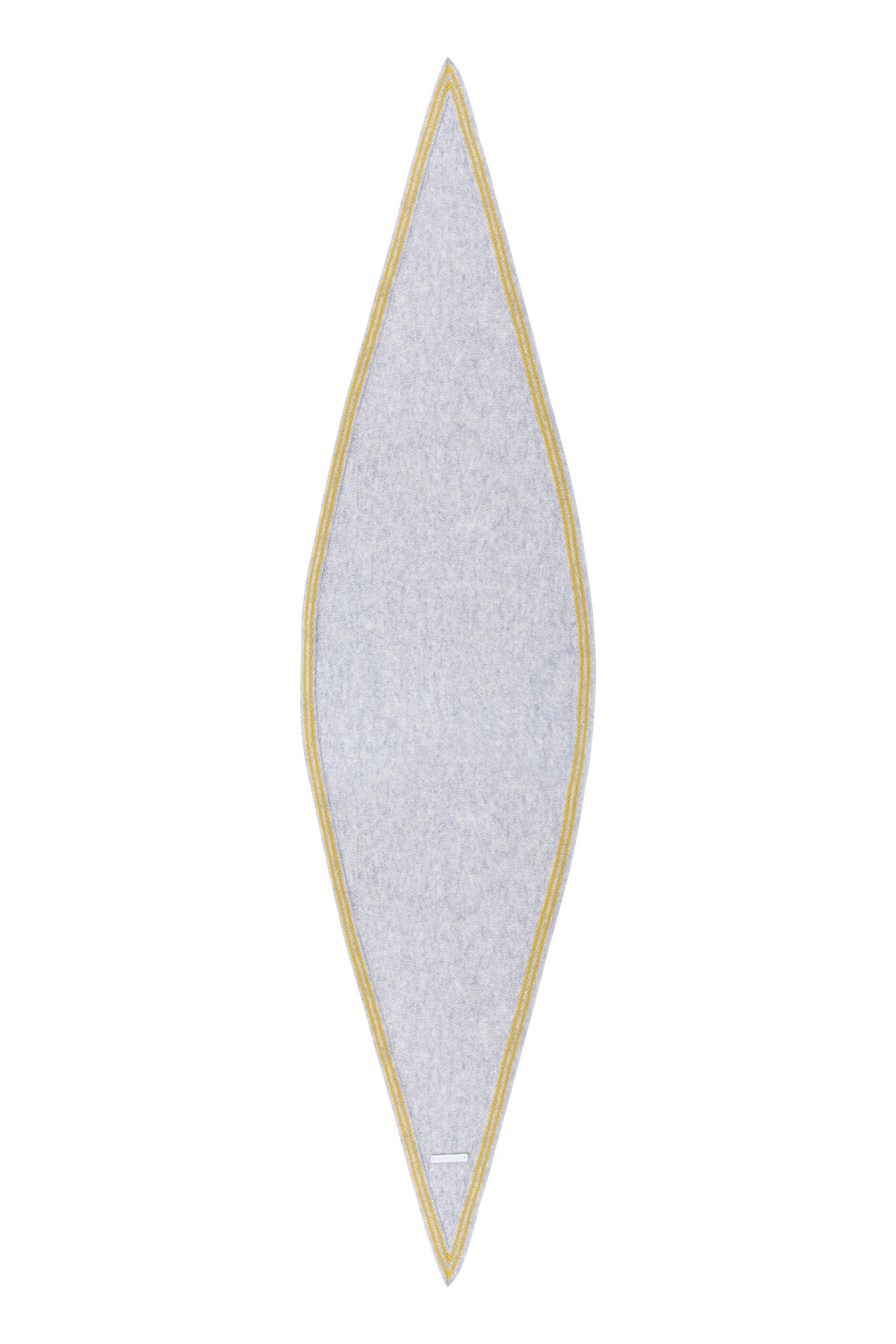 Gri Mini Saf Kaşmir Bandana 30x125 cm