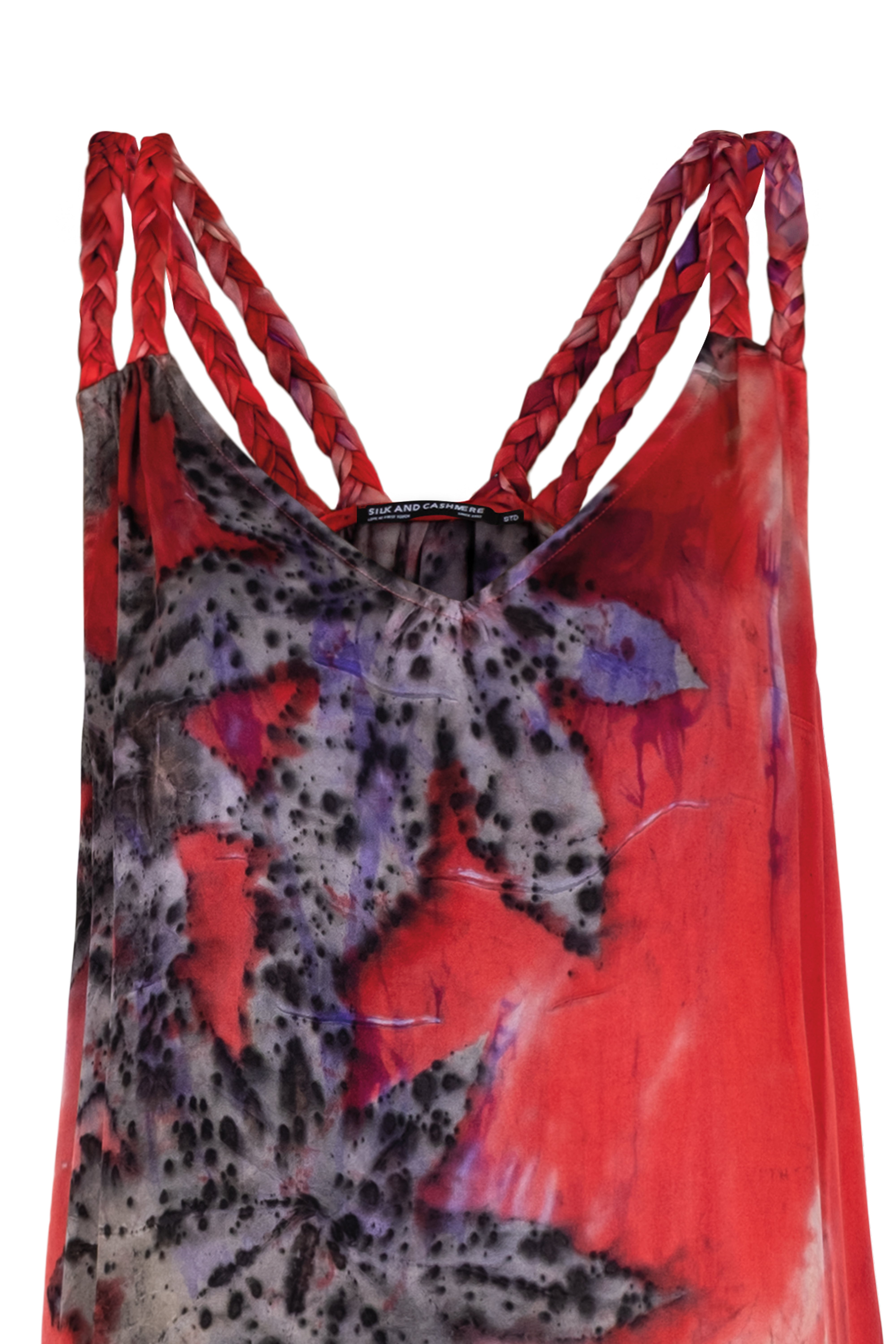 Kırmızı Saf İpek Ekolojik Elbise - Limited Edition