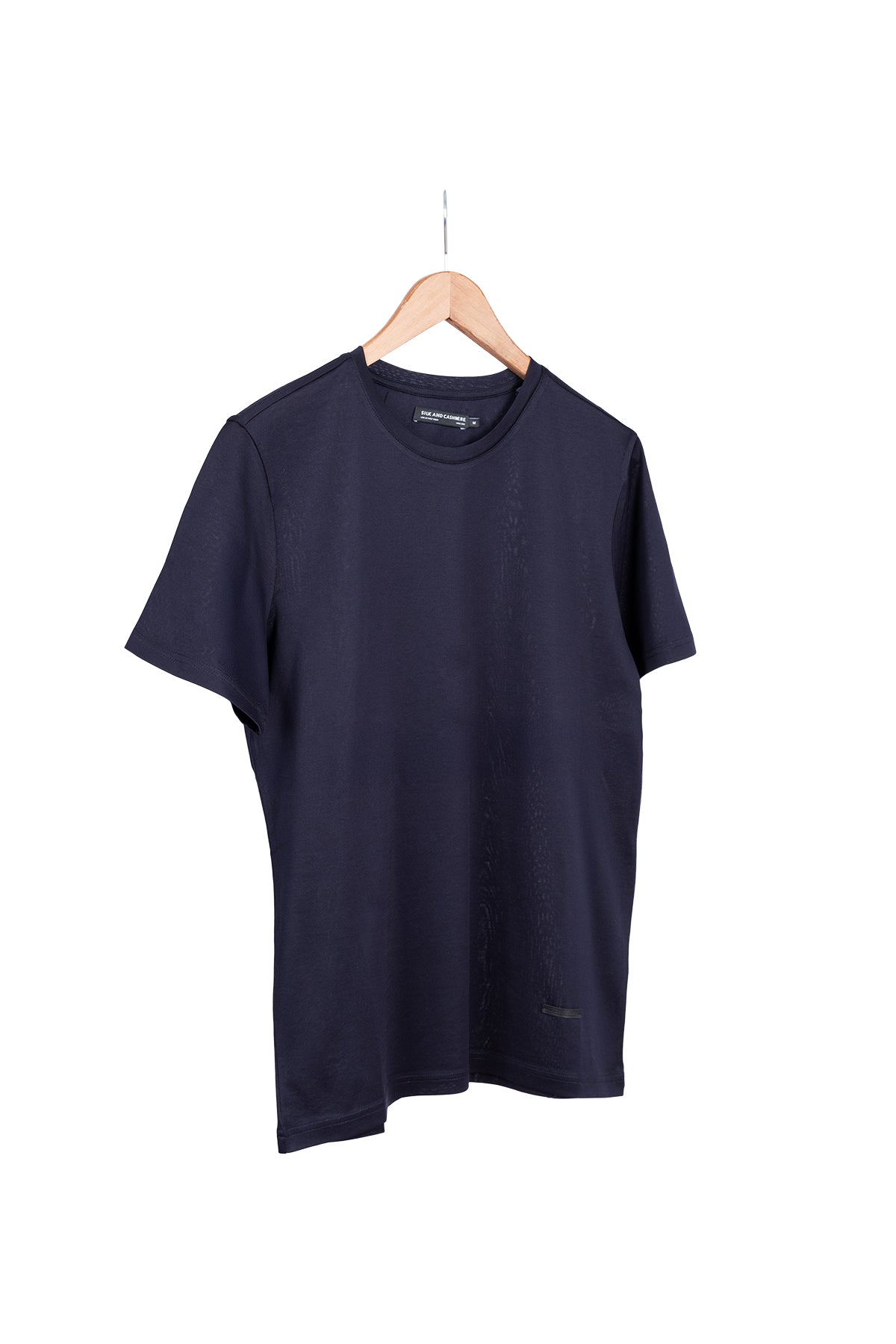 Lacivert Kevin Bisiklet Yaka T-Shirt