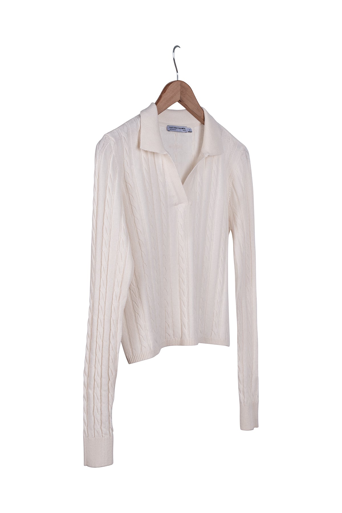 Ekru Amelia Polo Yaka Crop Kazak