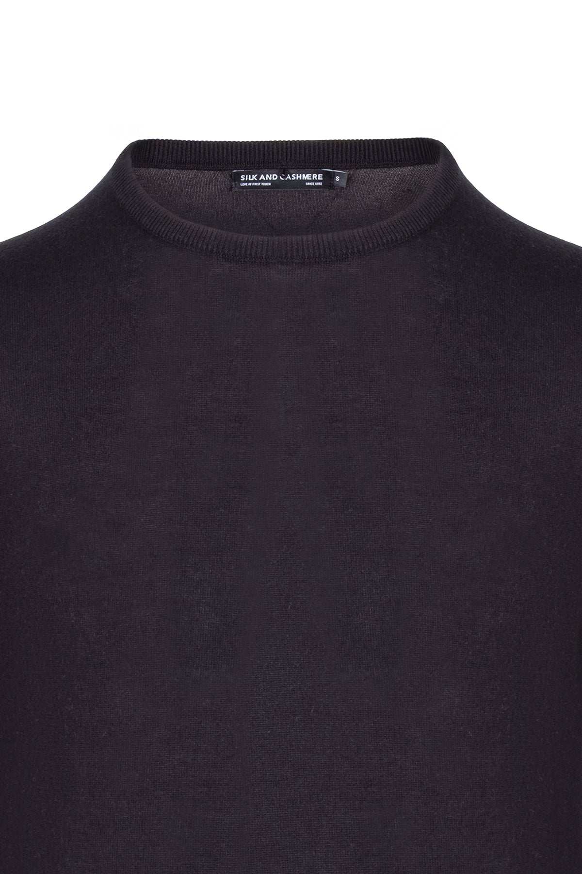 Siyah Paul İpek Kaşmir Yuvarlak Yaka Triko