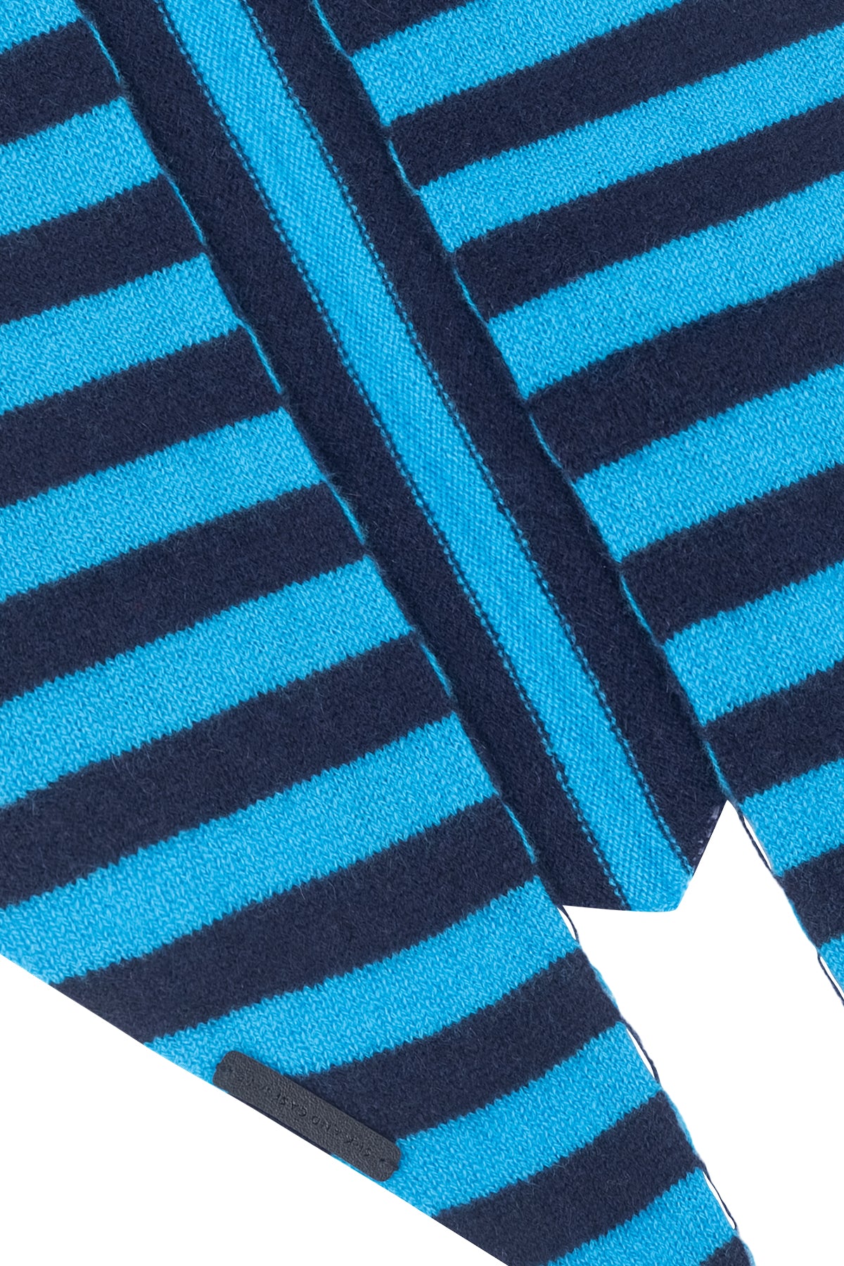 Aqua Lacivert Rose Saf Kaşmir Çizgili Fular Bandana 85x30x30 cm