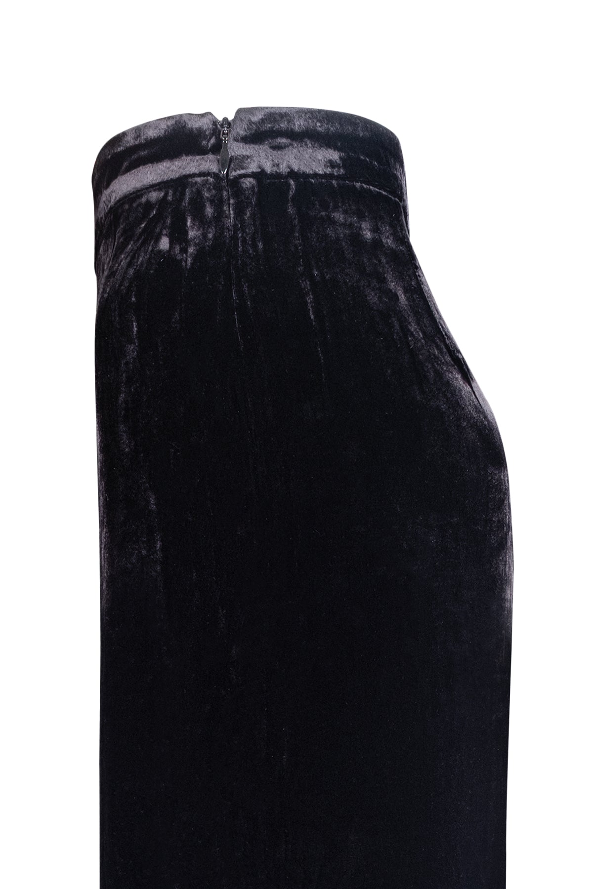 Siyah Paris İpekli Kadife Pantolon