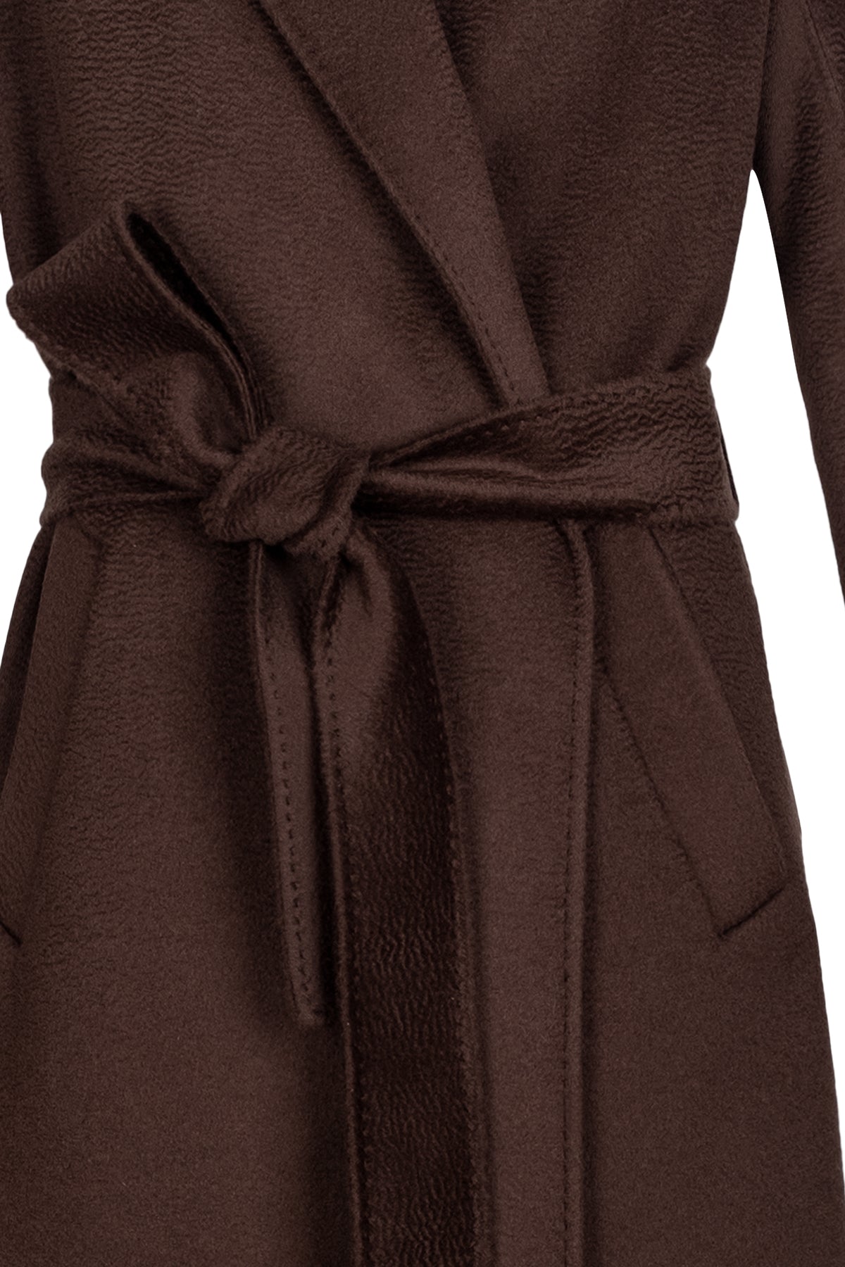 Kahverengi Meghan Kaşmirli Uzun Palto