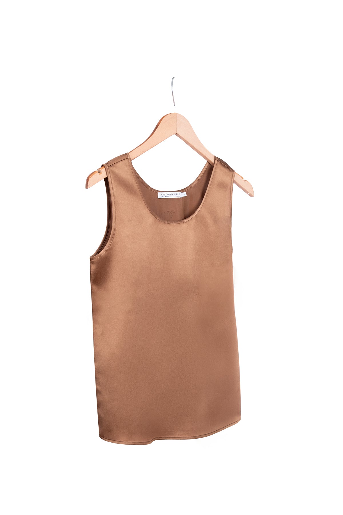 Camel Toscana İpek Yuvarlak Yaka Bluz