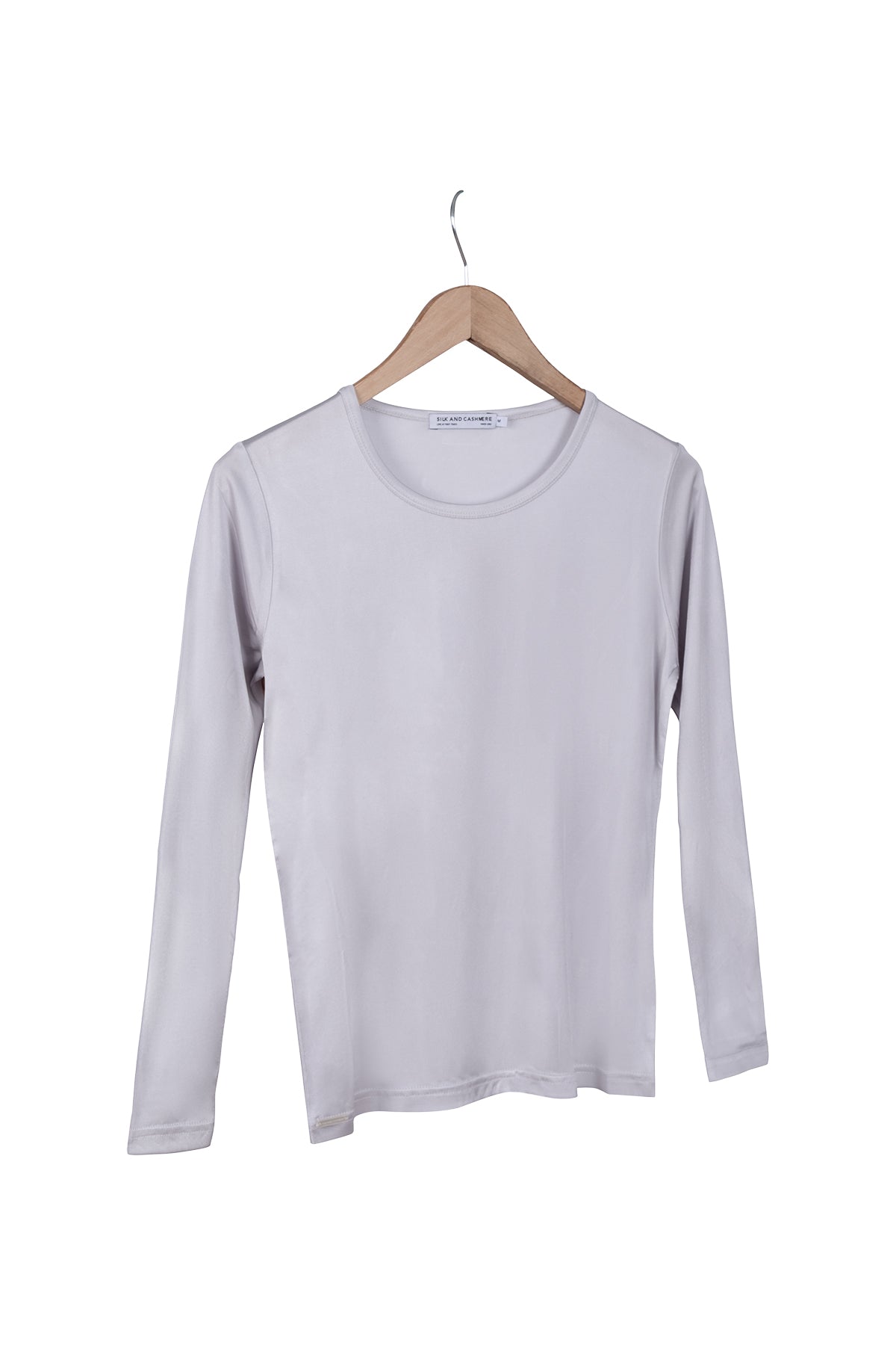 Gri Marina İpekli Yuvarlak Yaka Bluz