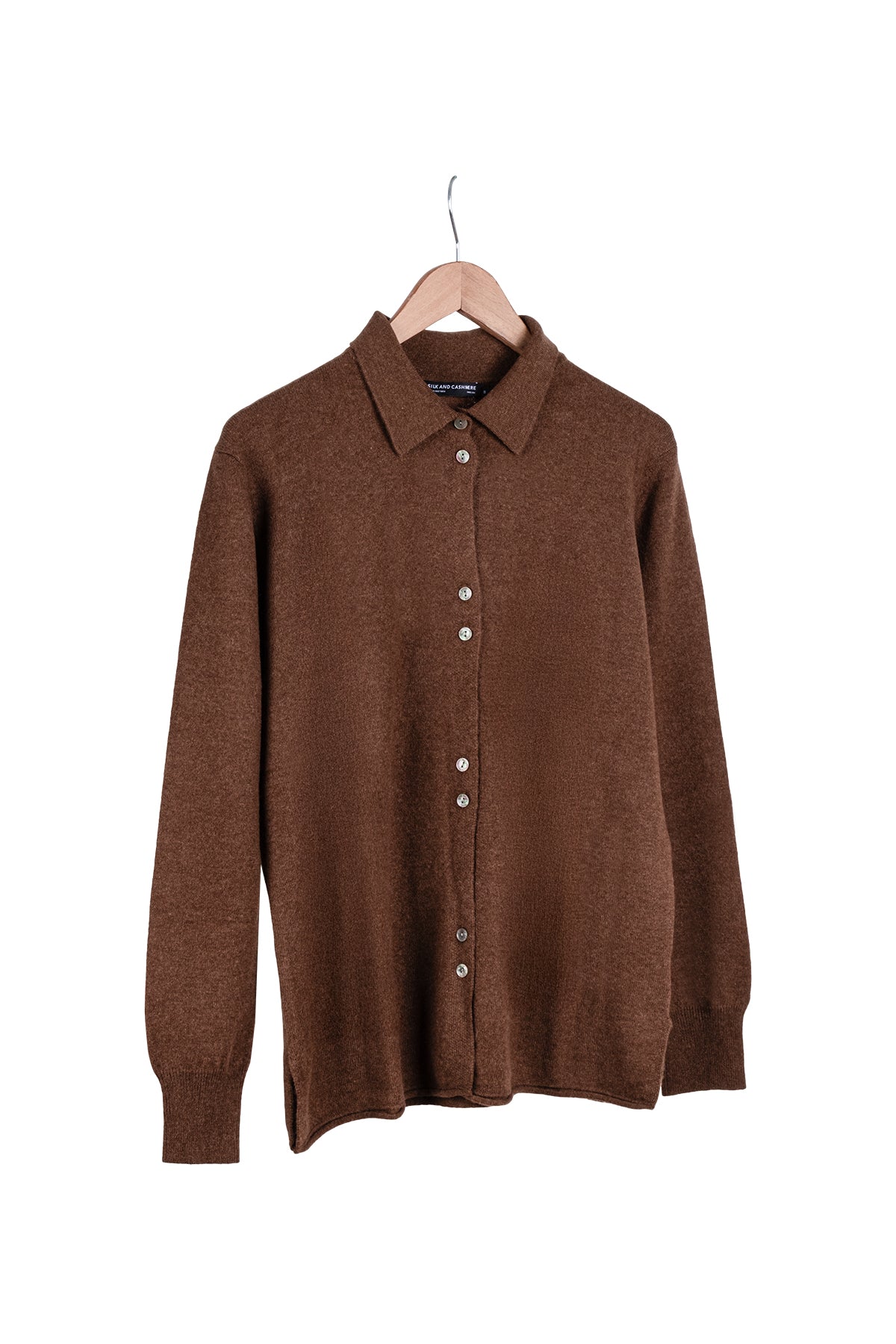 Moka Agata Saf Kaşmir Triko Gömlek