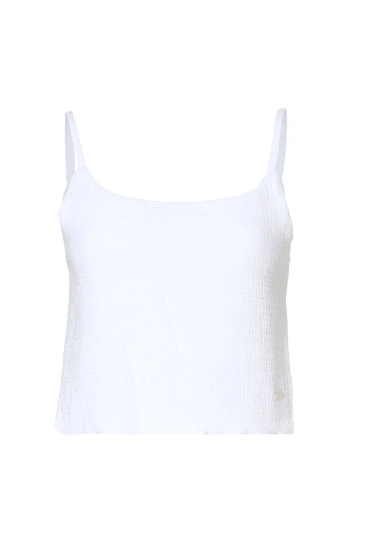 Beyaz Pamuk Cassandra Askılı Kadın Bluz