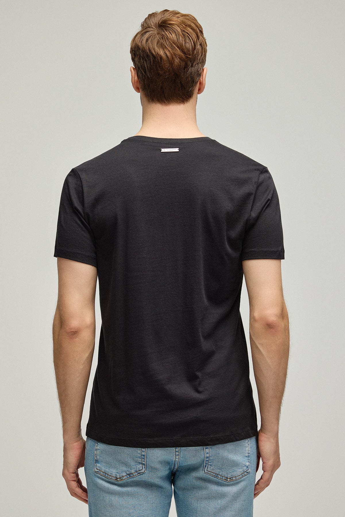 Siyah & More Pamuk Yuvarlak Yaka Kısa Kollu Tişört