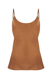 Altın Saf İpek Flow Askılı Bluz