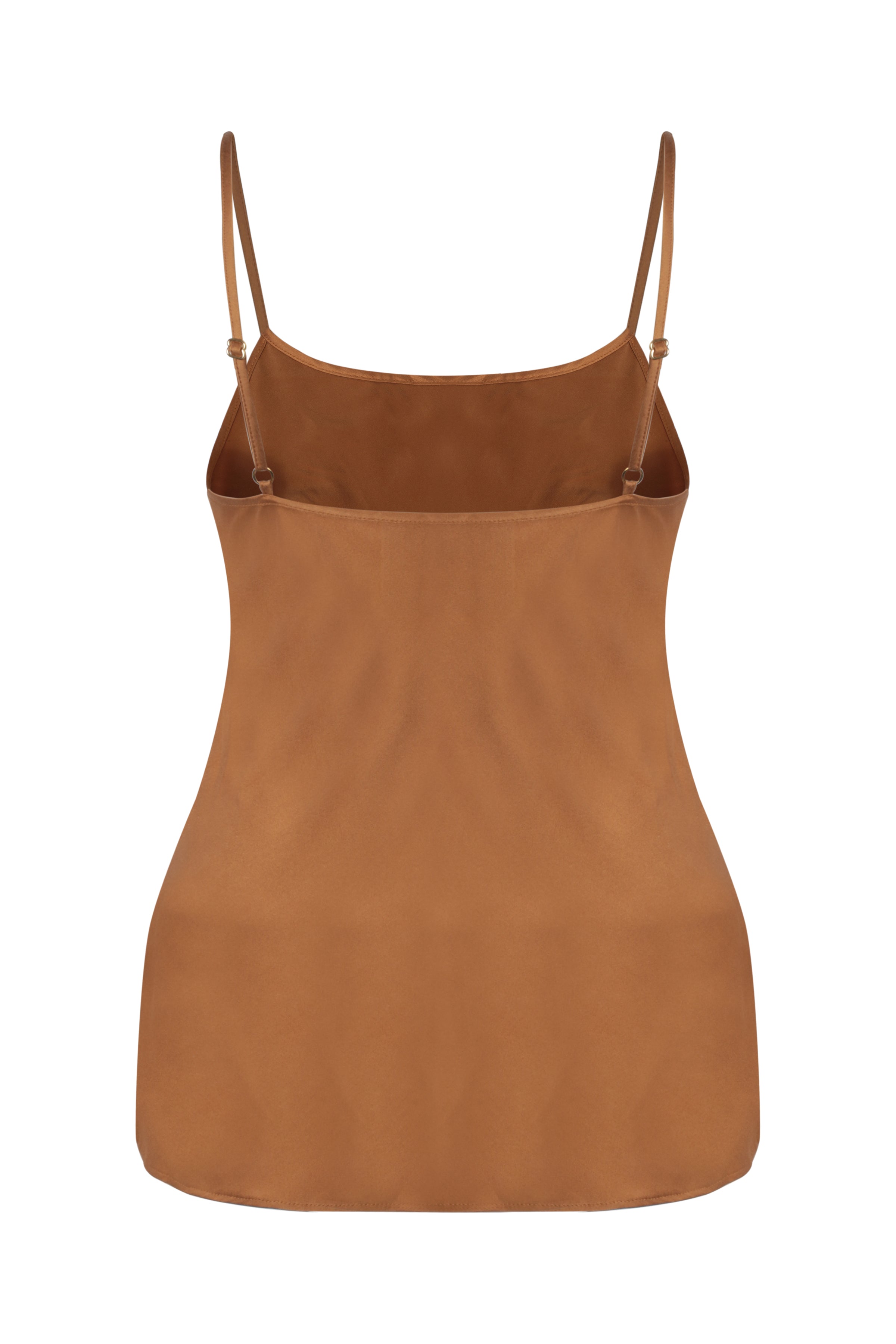 Altın Saf İpek Flow Askılı Bluz