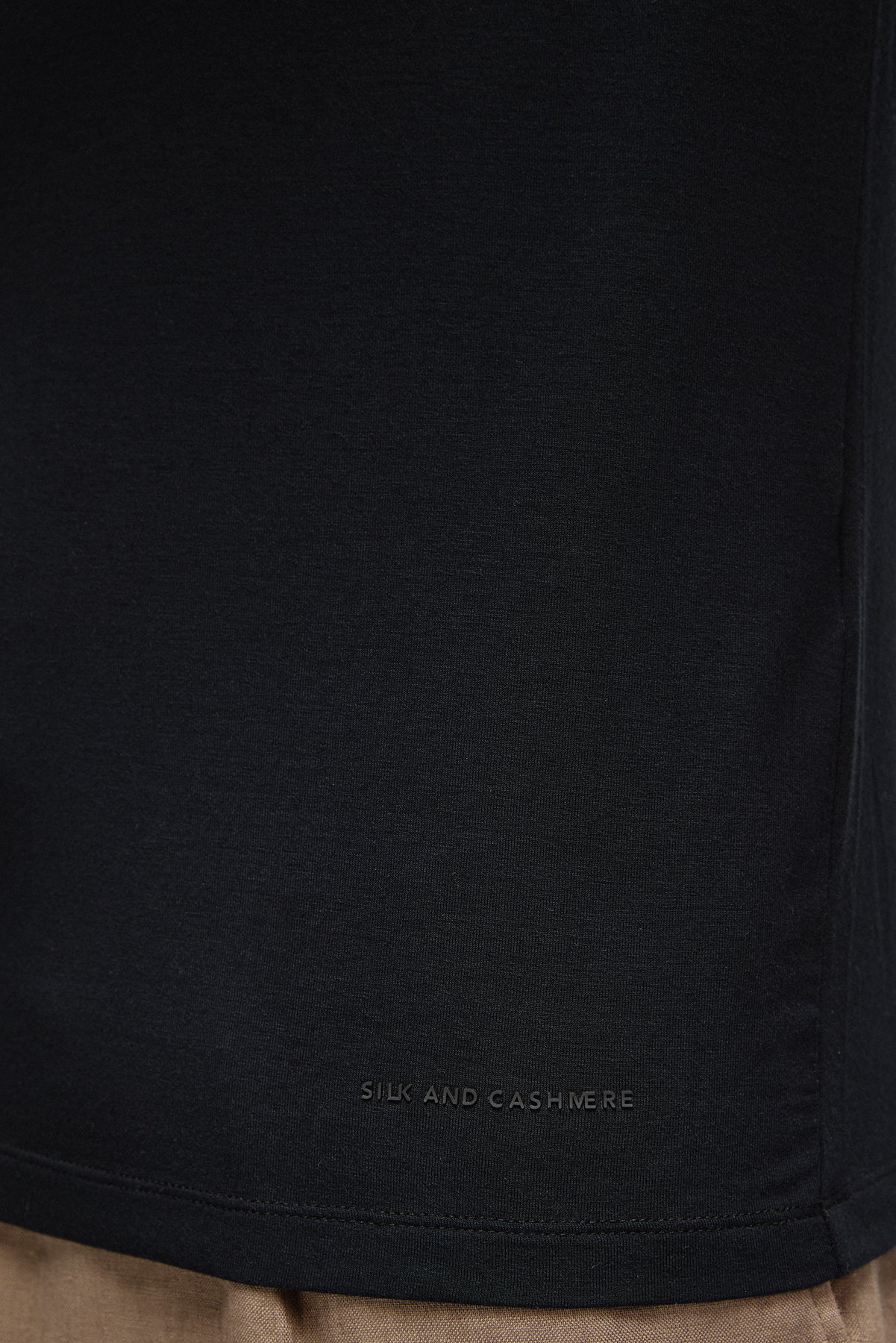 Siyah Modal Fersatile Yuvarlak Yaka Kısa Kollu Erkek Tişört