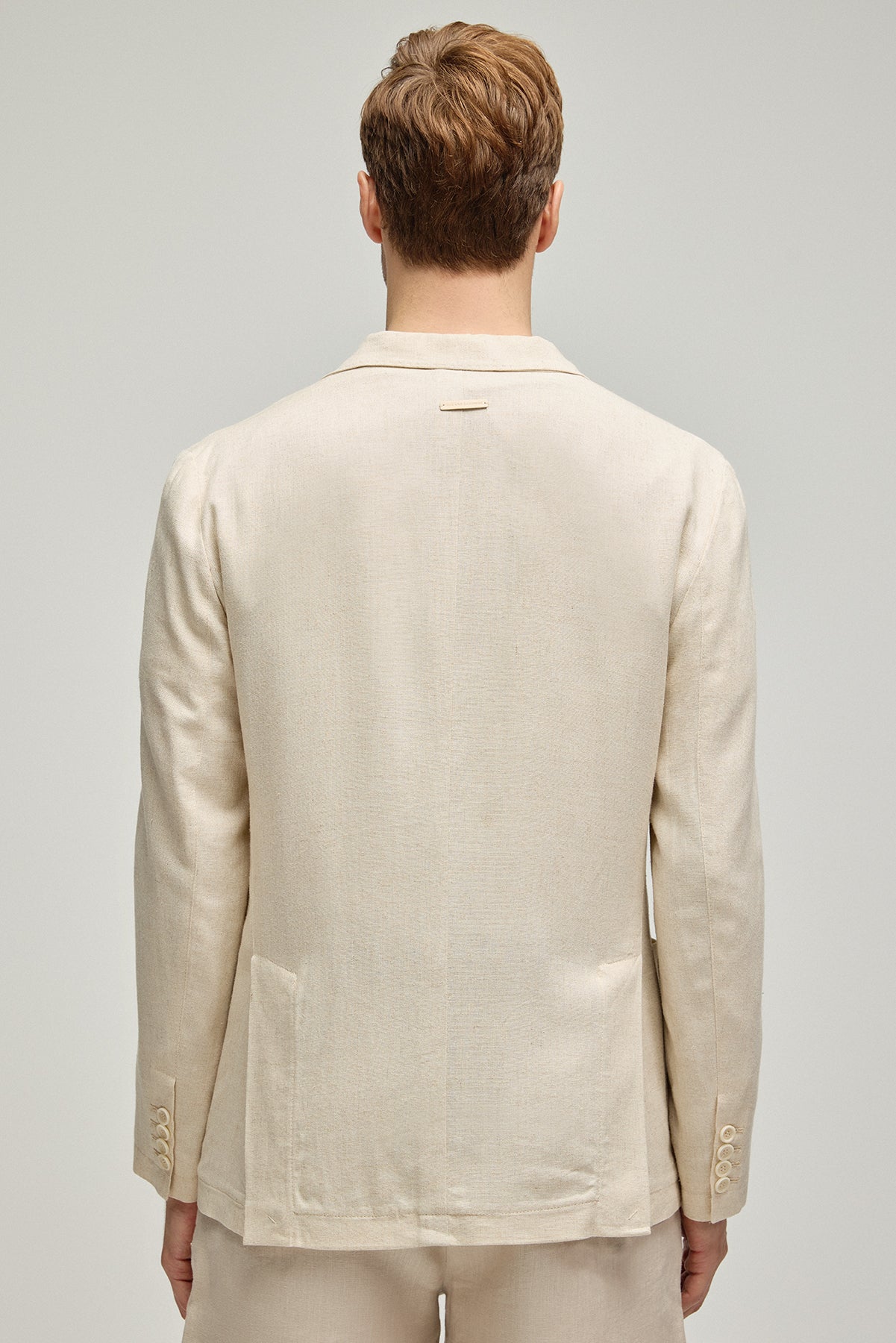 Bej Keten Leon Erkek Ceket