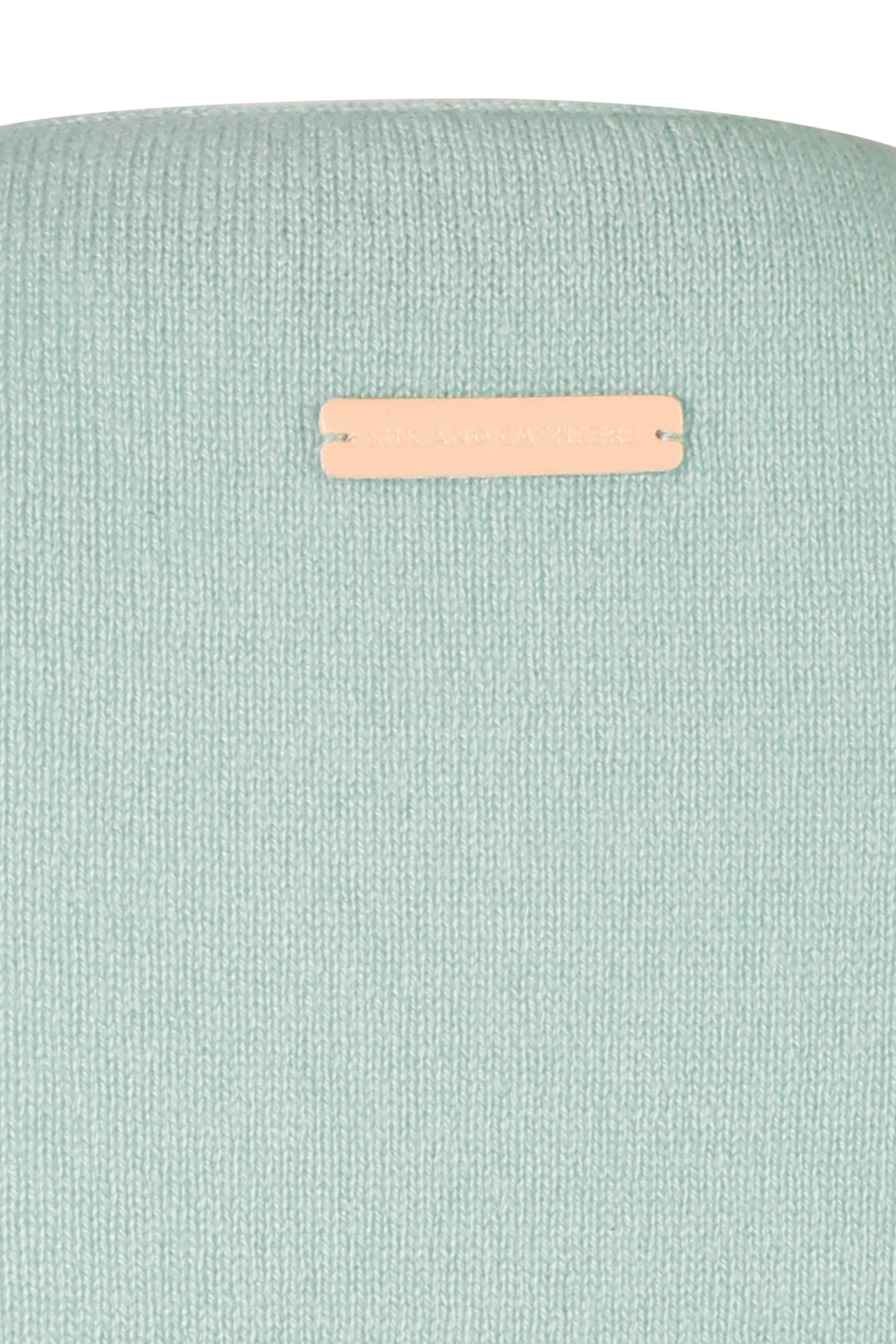 Açık Yeşil Saf Kaşmir Bar Basic V Yaka Kadın Hırka