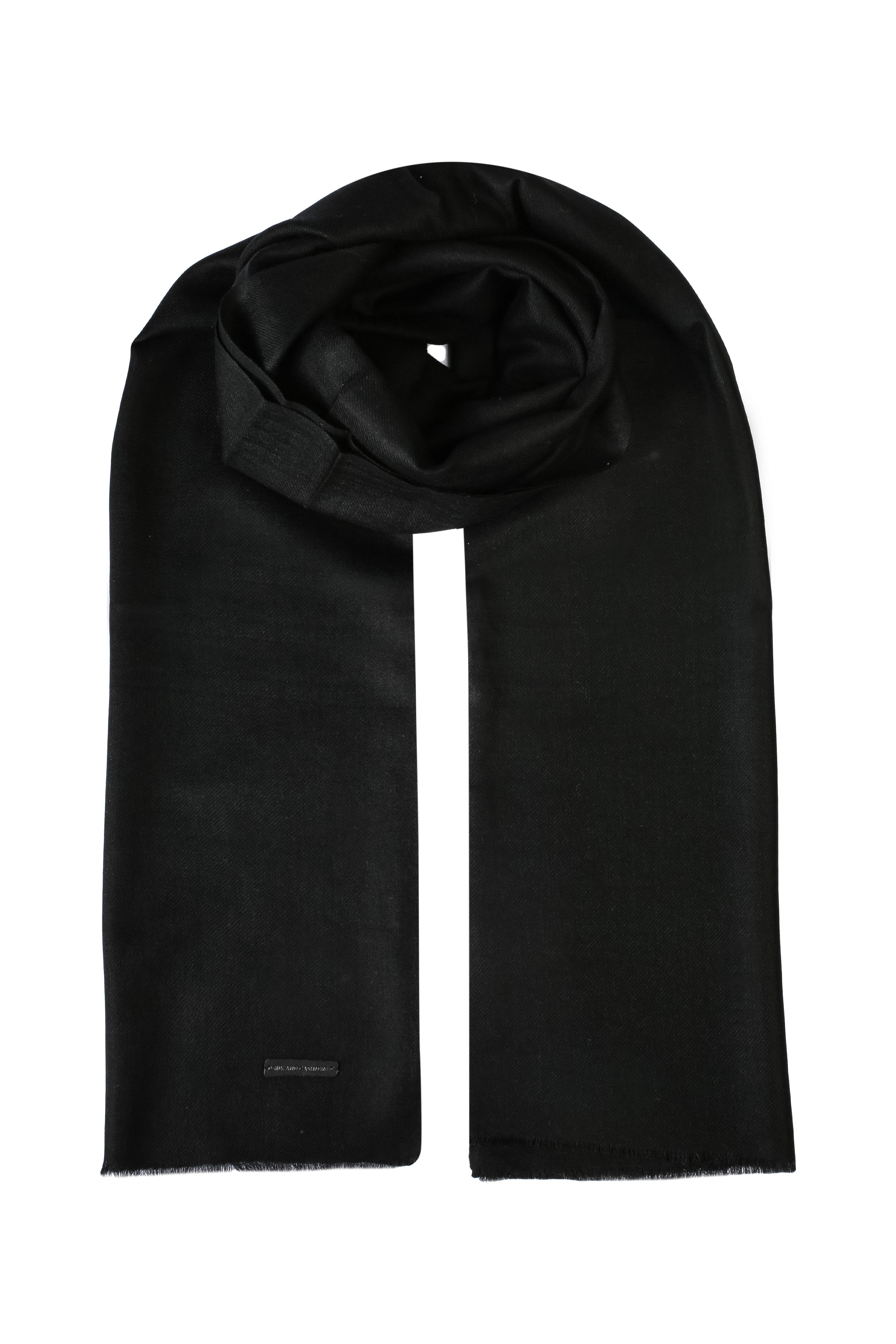 Siyah Jas ipekli Tek Renk Şal 70x180 cm