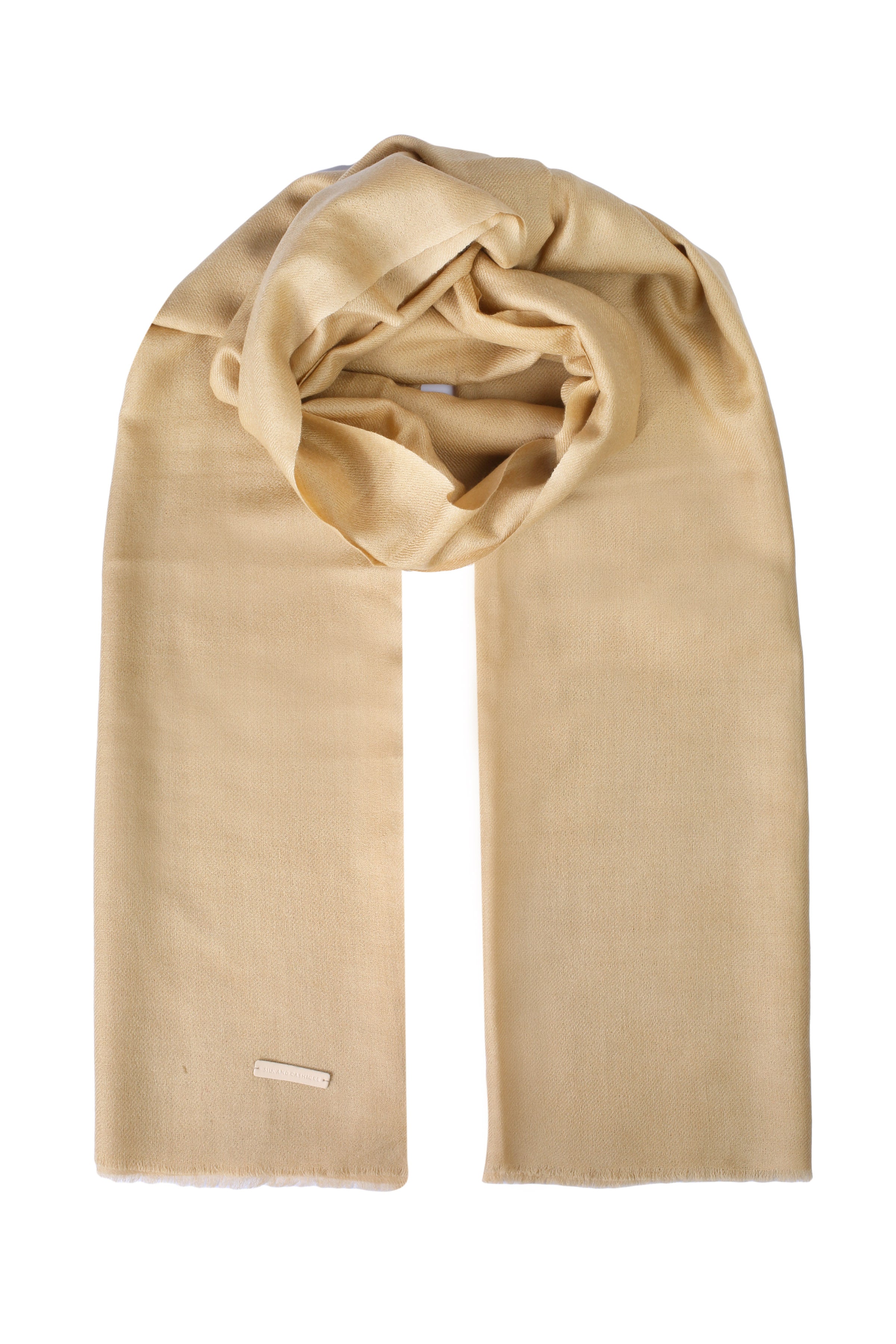 Camel Jas ipekli Tek Renk Şal 70x180 cm